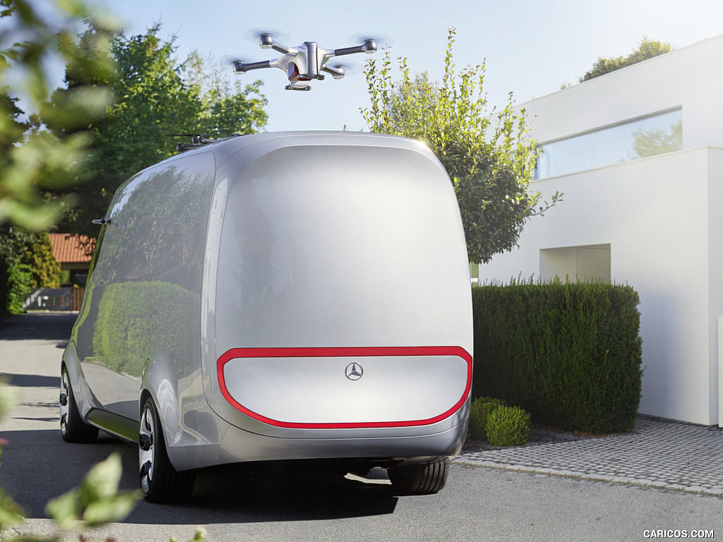 2016 Mercedes-Benz Vision Van Concept and the Drone - Rear