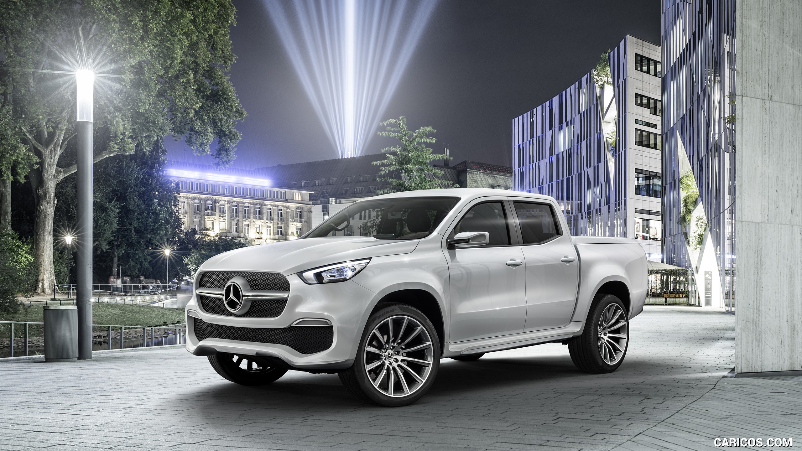 2016 Mercedes-Benz X-Class Pickup Concept (Color: White Metallic) - Front Three-Quarter, #5 of 29