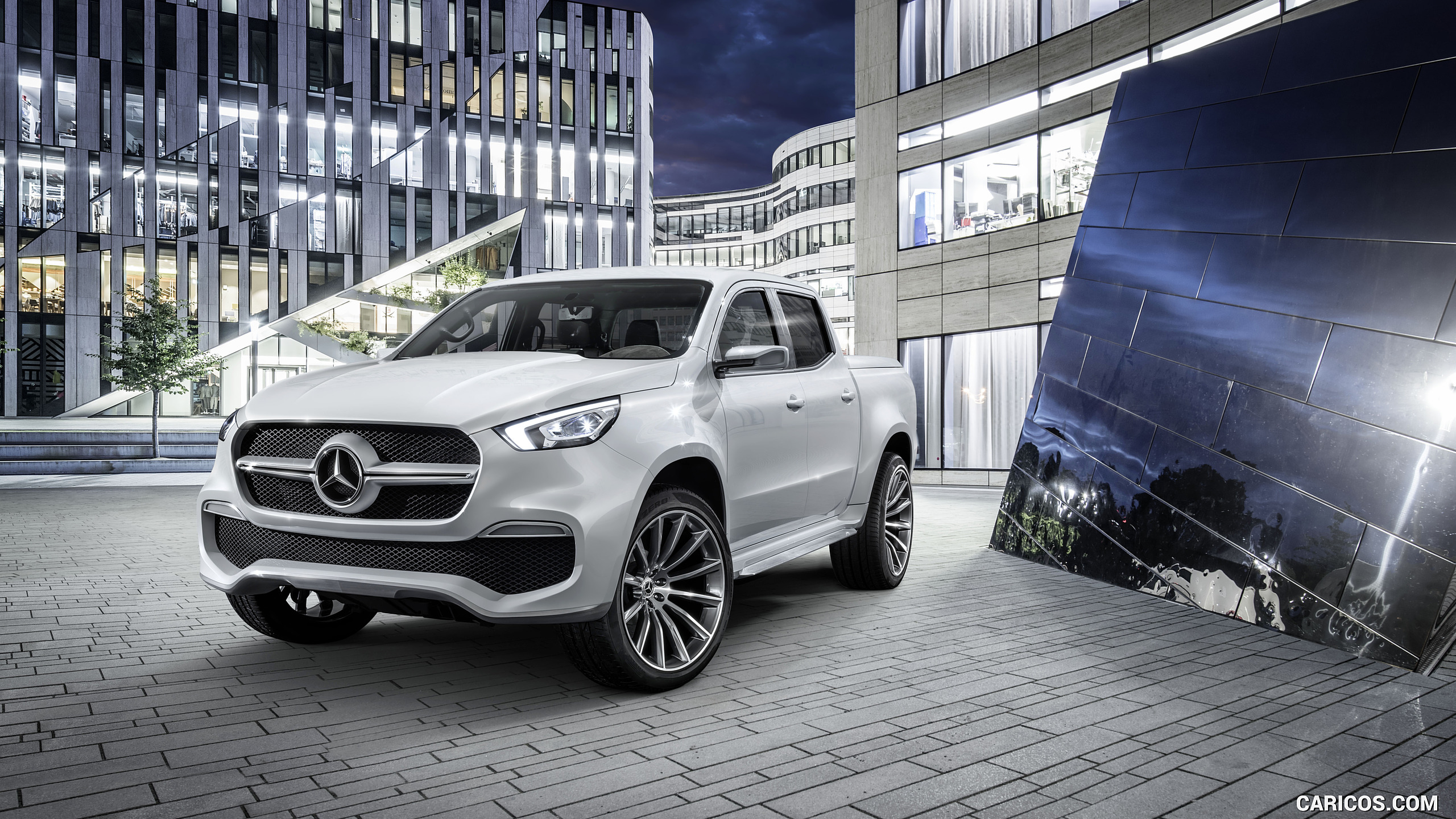 2016 Mercedes-Benz X-Class Pickup Concept (Color: White Metallic) - Front Three-Quarter, #7 of 29