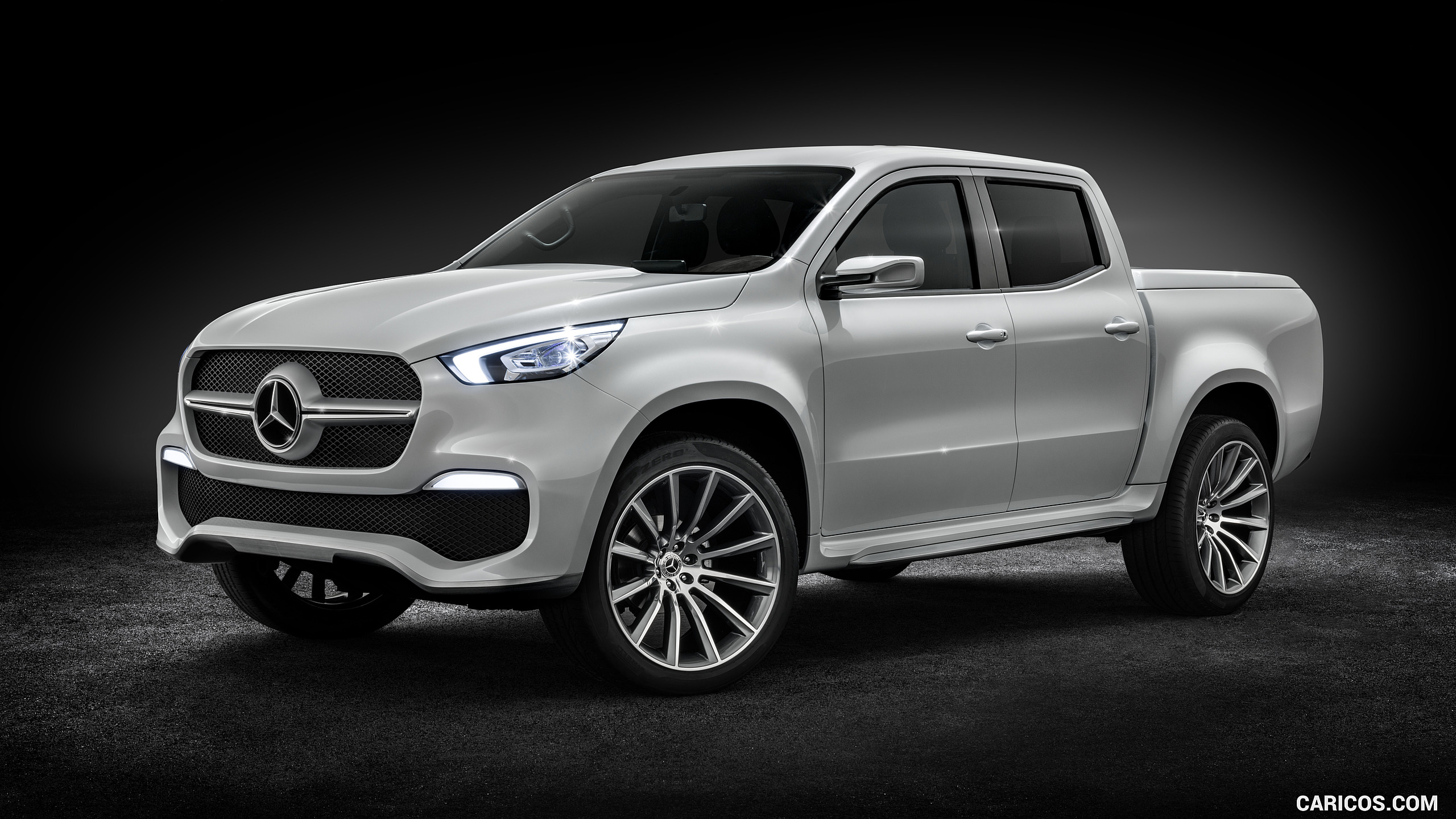 2016 Mercedes-Benz X-Class Pickup Concept (Color: White Metallic) - Front Three-Quarter, #14 of 29