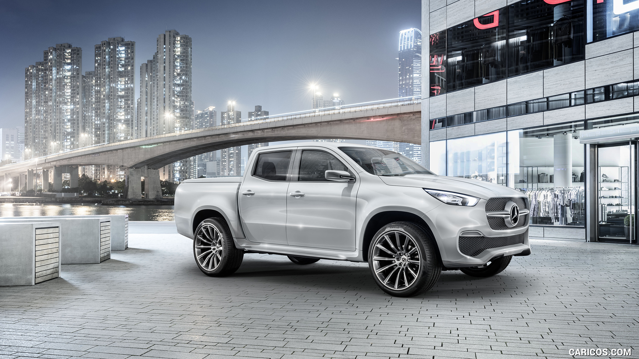 2016 Mercedes-Benz X-Class Pickup Concept (Color: White Metallic) - Side, #8 of 29