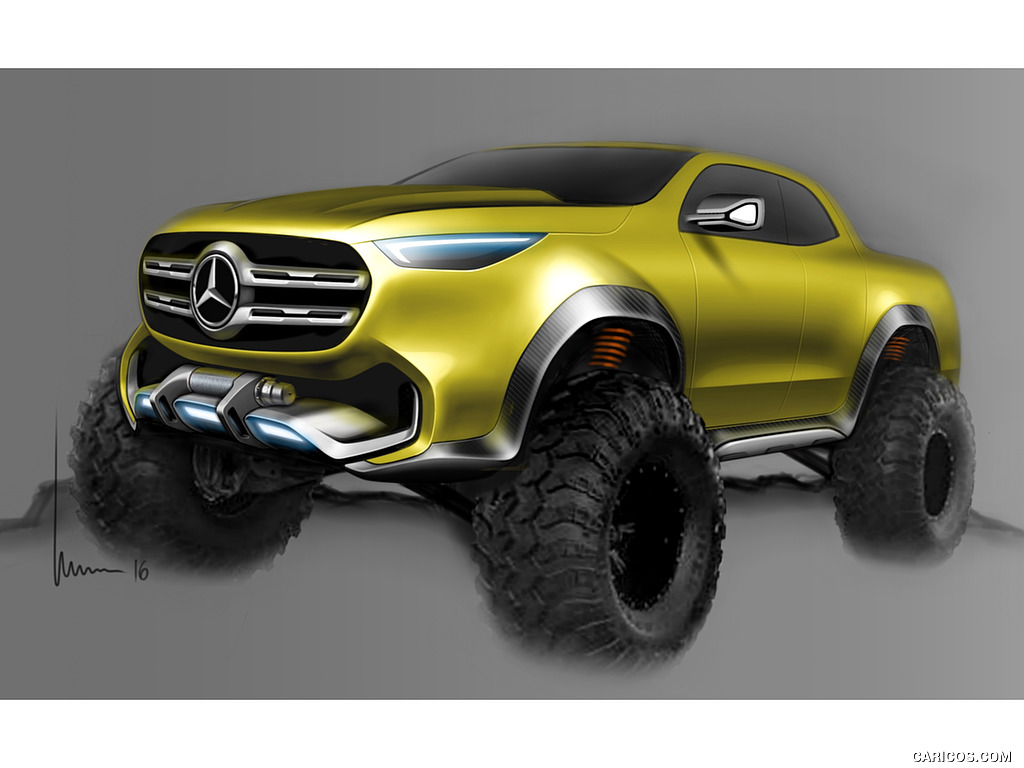 2016 Mercedes-Benz X-Class Pickup Concept - Design Sketch