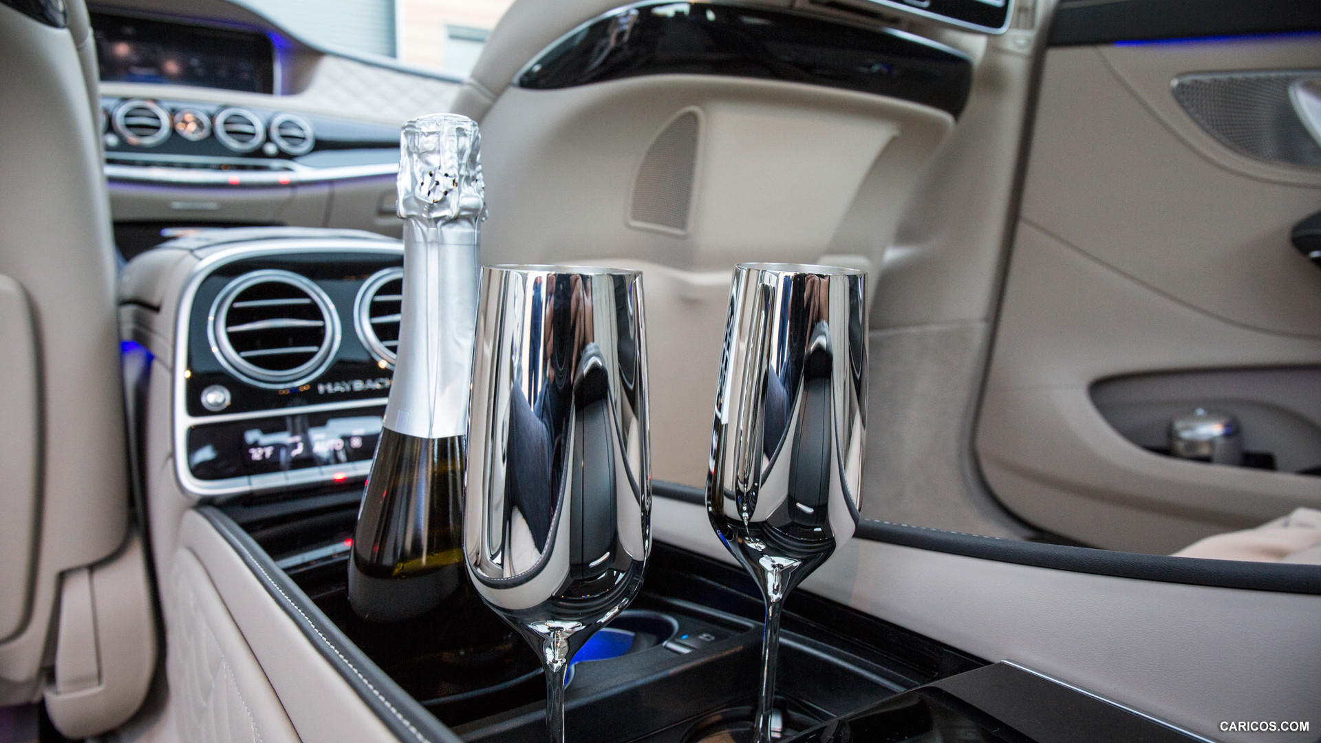 2016 Mercedes-Maybach S-Class S600 - Champagne Glasses - Interior Detail, #180 of 225