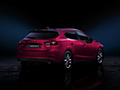 2017 Mazda 3 5-Door Hatchback (Color: Soul Red) - Rear Three-Quarter
