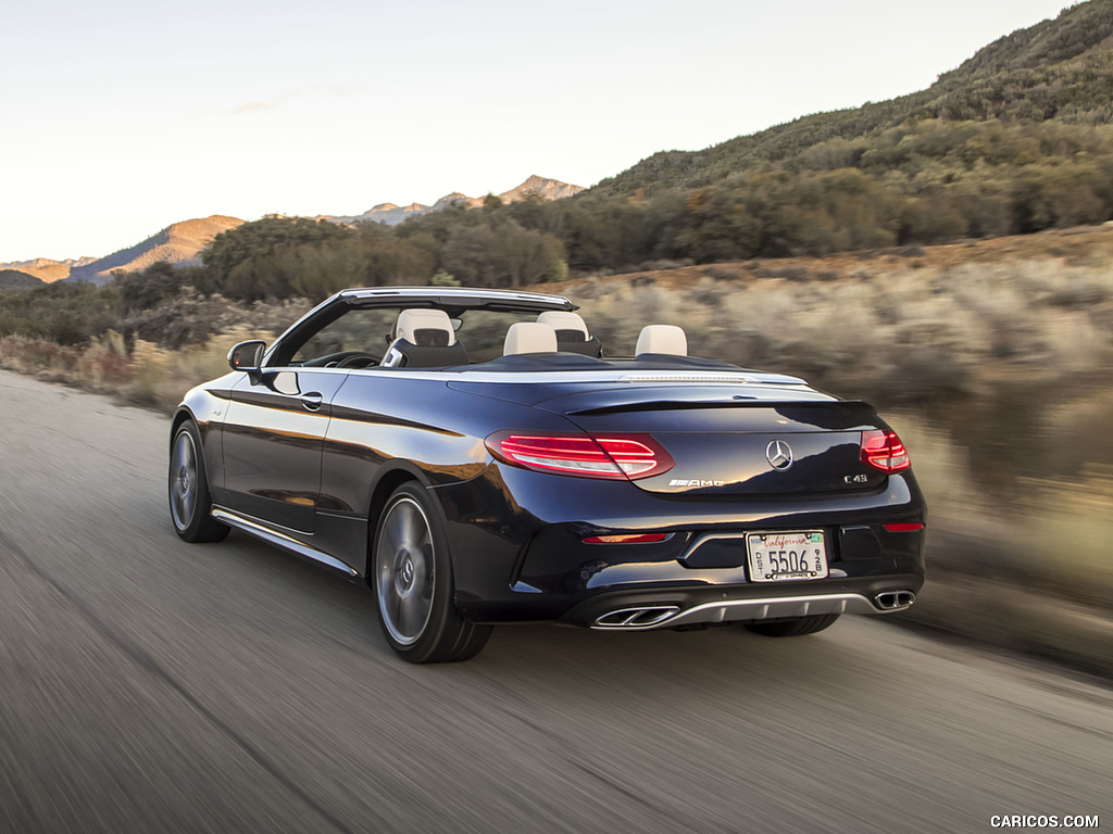 2017 Mercedes-AMG C43 Cabrio (US-Spec) - Rear Three-Quarter