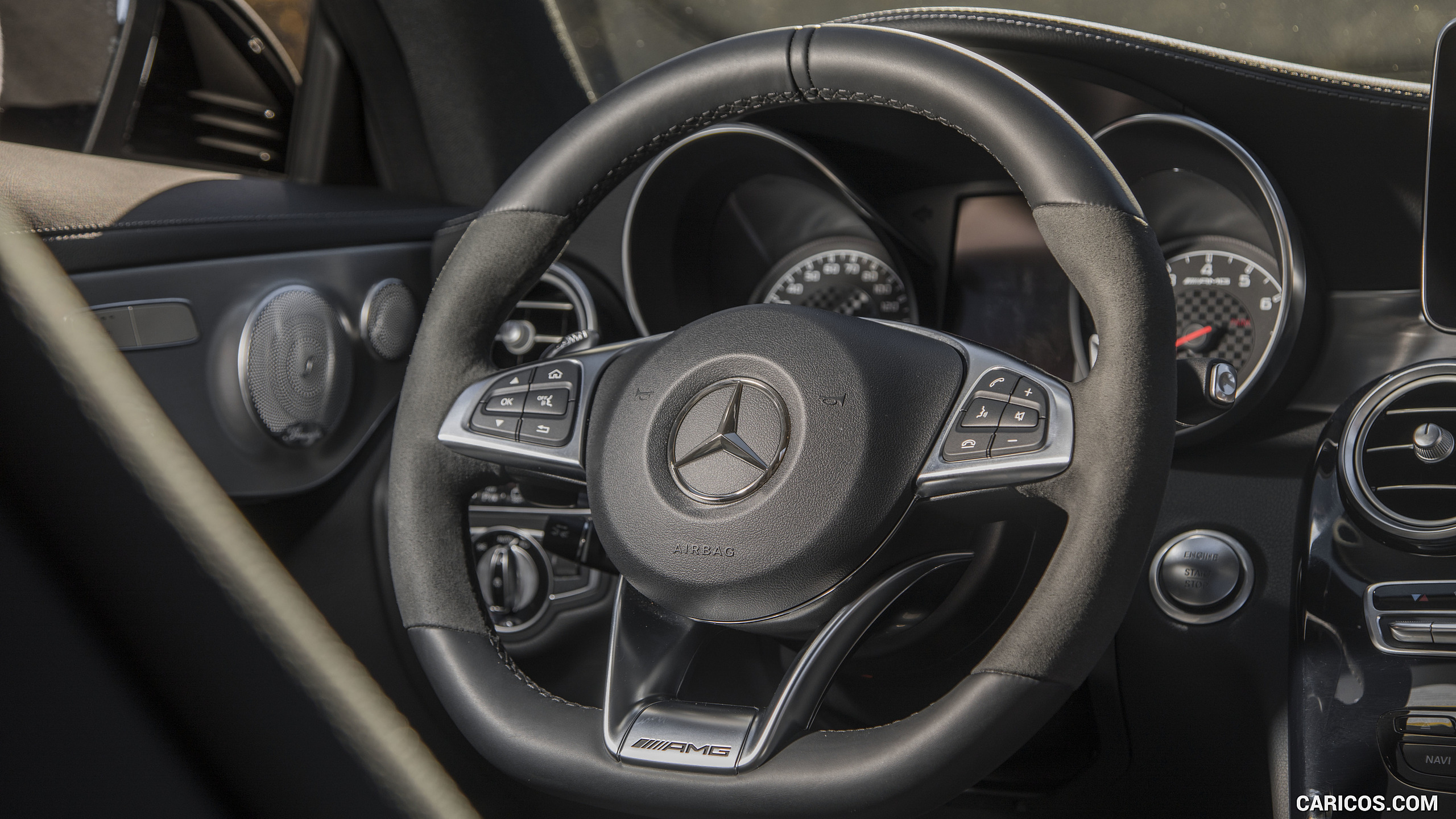 2017 Mercedes-AMG C43 Coupe (US-Spec) - Interior, Steering Wheel, #33 of 38