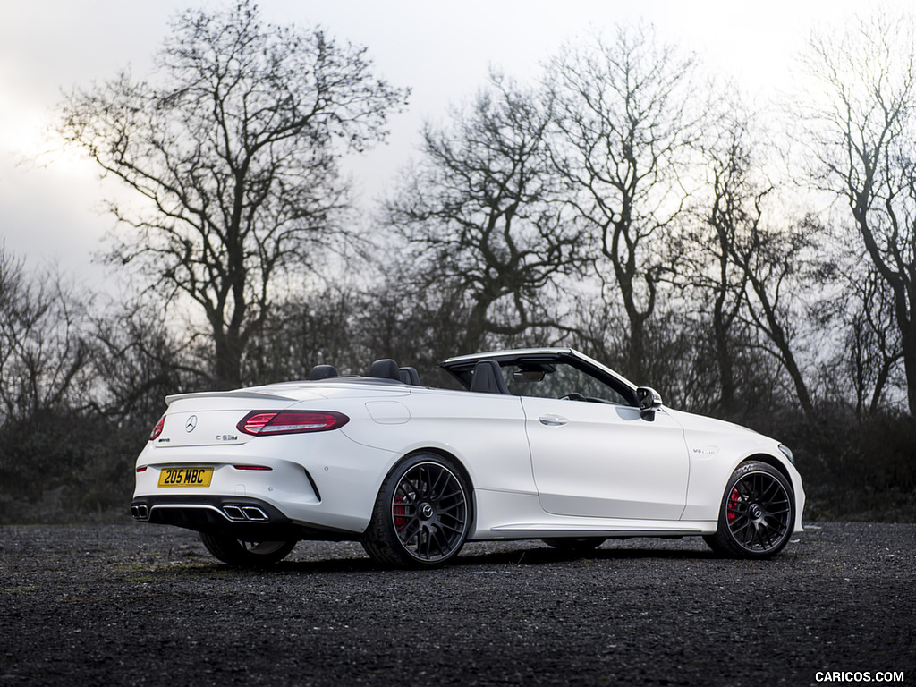 2017 Mercedes-AMG C63 S Cabriolet (UK-Spec) - Rear Three-Quarter