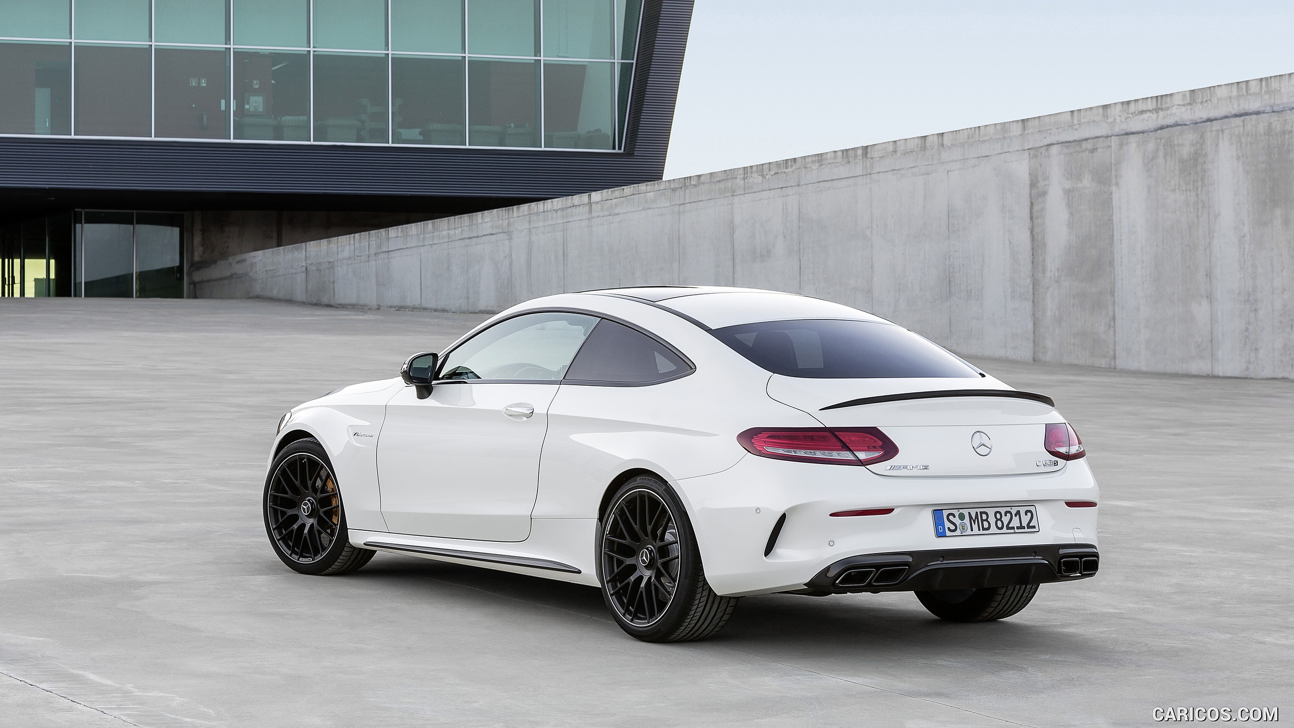 2017 Mercedes-AMG C63 S Coupe (Designo Diamond White Bright with Night Package) - Rear, #33 of 107