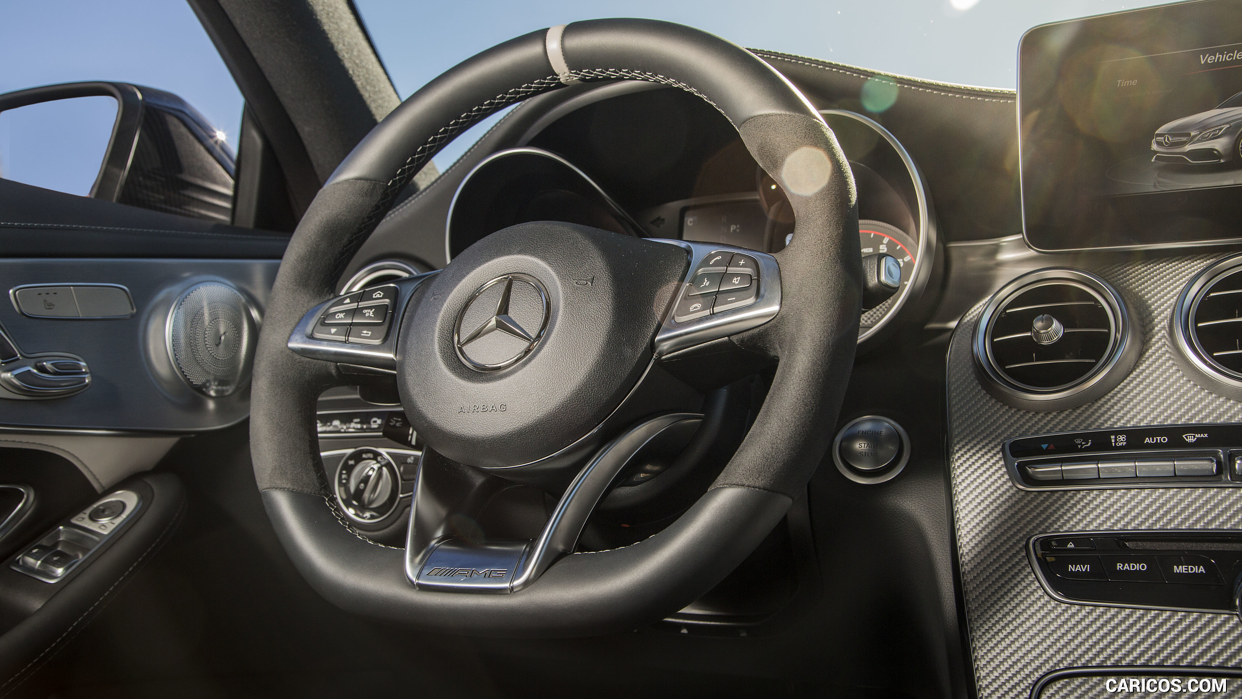 2017 Mercedes-AMG C63 S Coupe (US-Spec) - Interior, Steering Wheel, #93 of 107