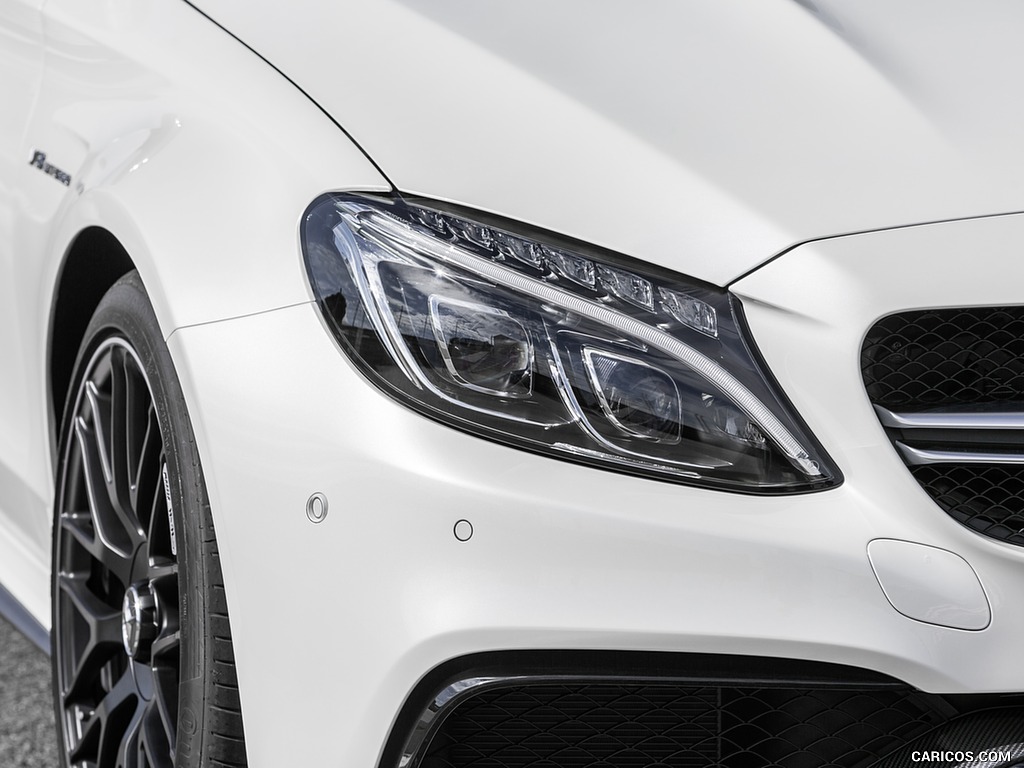 2017 Mercedes-AMG C63 S Coupe (Designo Diamond White Bright with Night Package) - Headlight