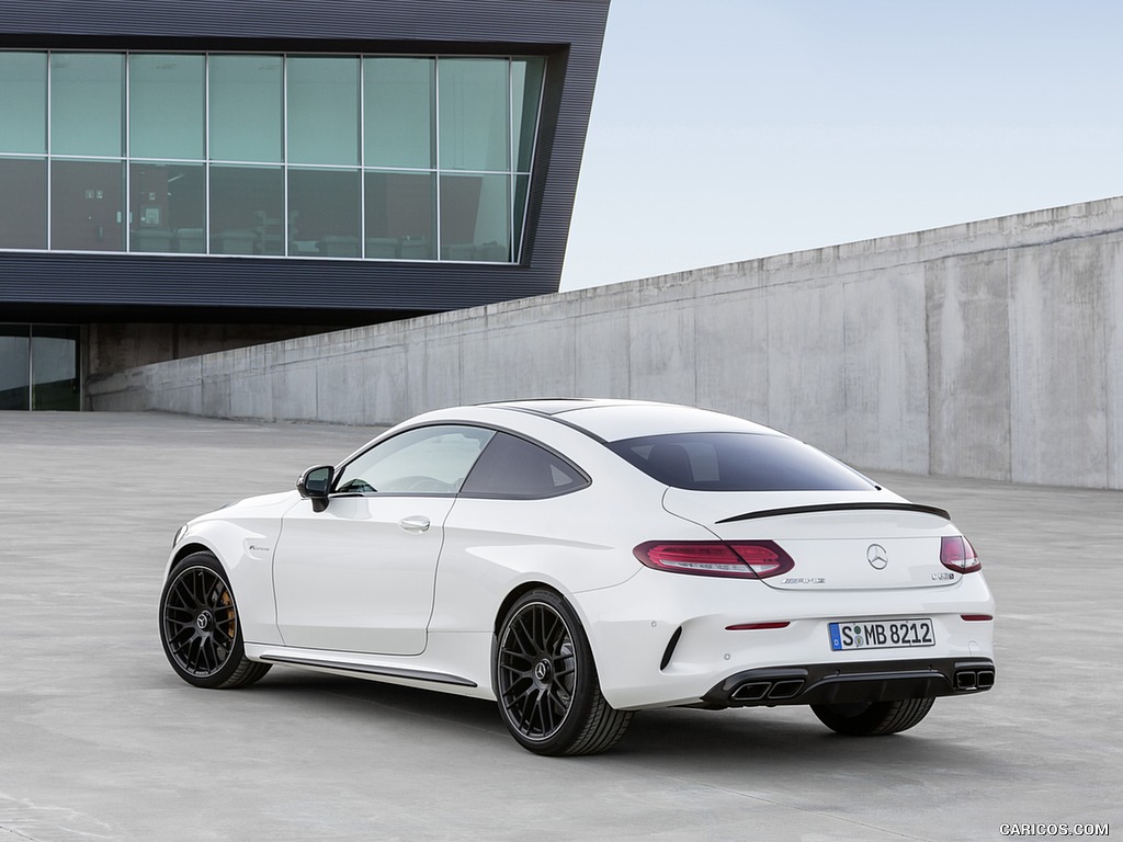 2017 Mercedes-AMG C63 S Coupe (Designo Diamond White Bright with Night Package) - Rear