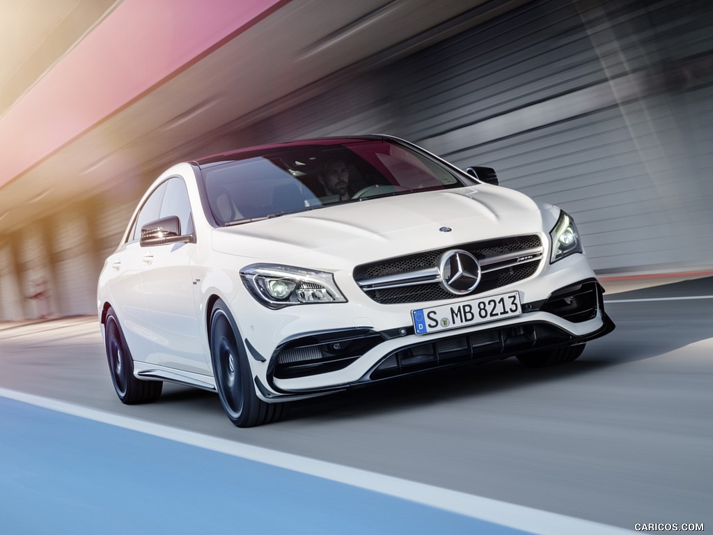 2017 Mercedes-AMG CLA 45 Coupé with Aerodynamics Package (Chassis: C117, Color: Diamond White) - Front