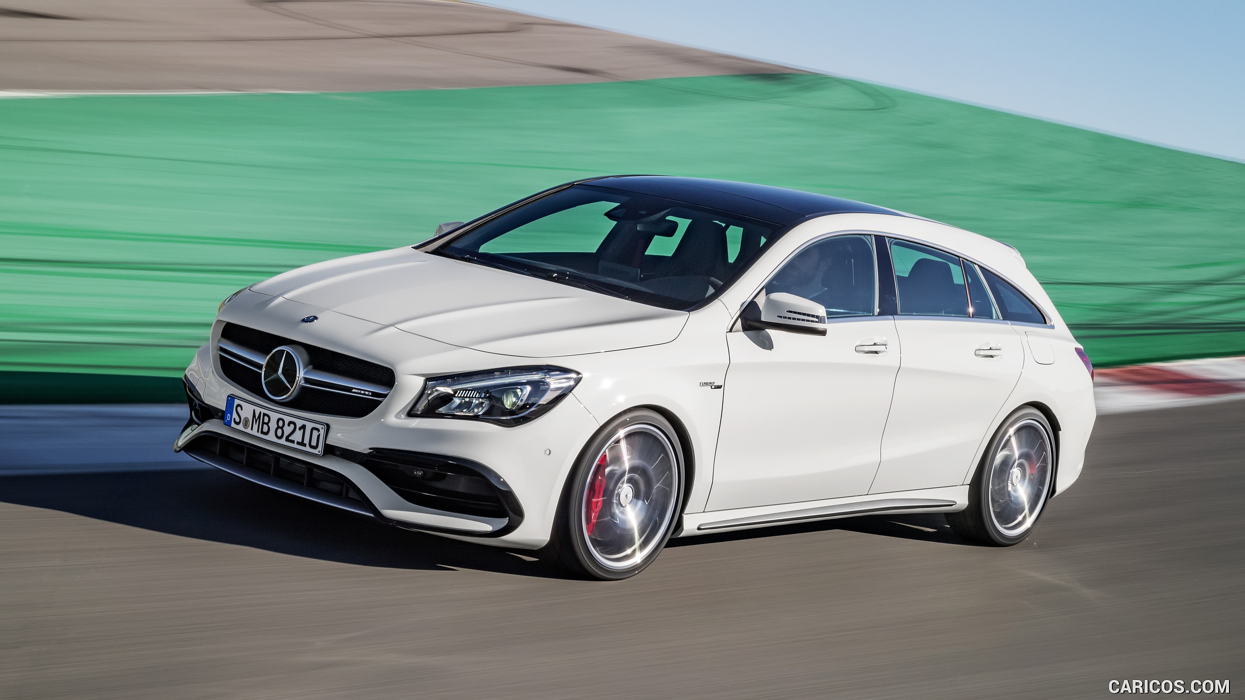 2017 Mercedes-AMG CLA 45 Shooting Brake (Chassis: X117, Color: Diamond White) - Front, #1 of 48