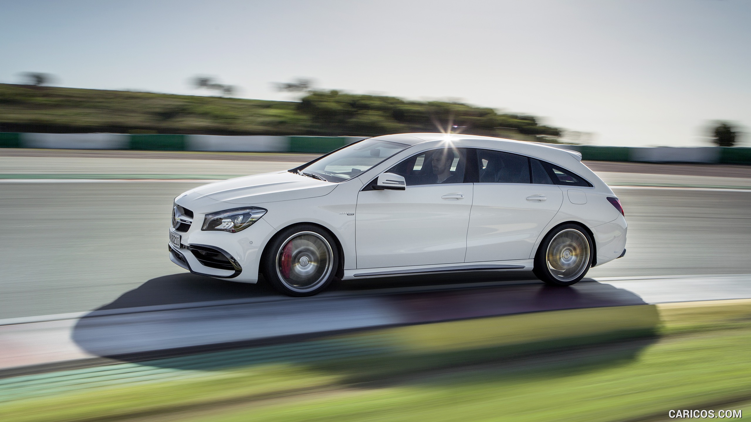 2017 Mercedes-AMG CLA 45 Shooting Brake (Chassis: X117, Color: Diamond White) - Side, #4 of 48