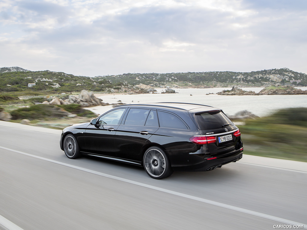 2017 Mercedes-AMG E43 Estate (Color: Obsidian Black) - Rear Three-Quarter