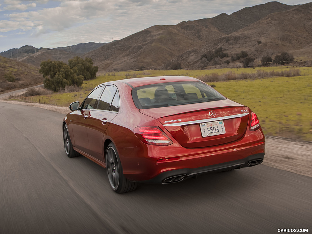 2017 Mercedes-AMG E43 Sedan (US-Spec) - Rear Three-Quarter