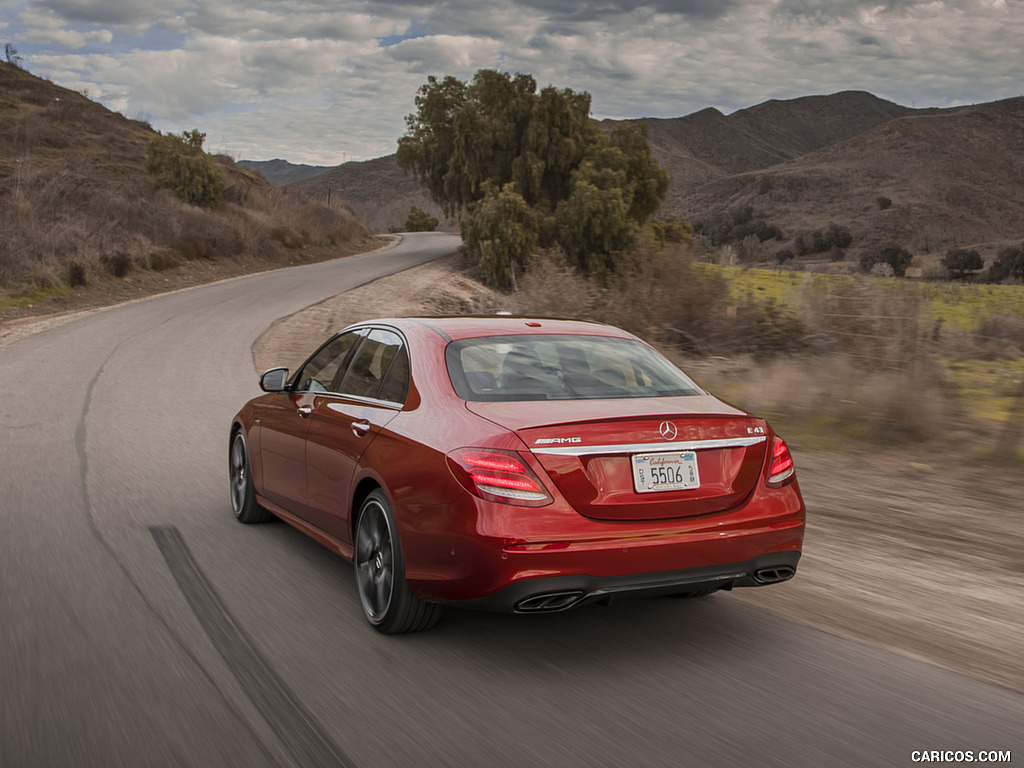 2017 Mercedes-AMG E43 Sedan (US-Spec) - Rear Three-Quarter