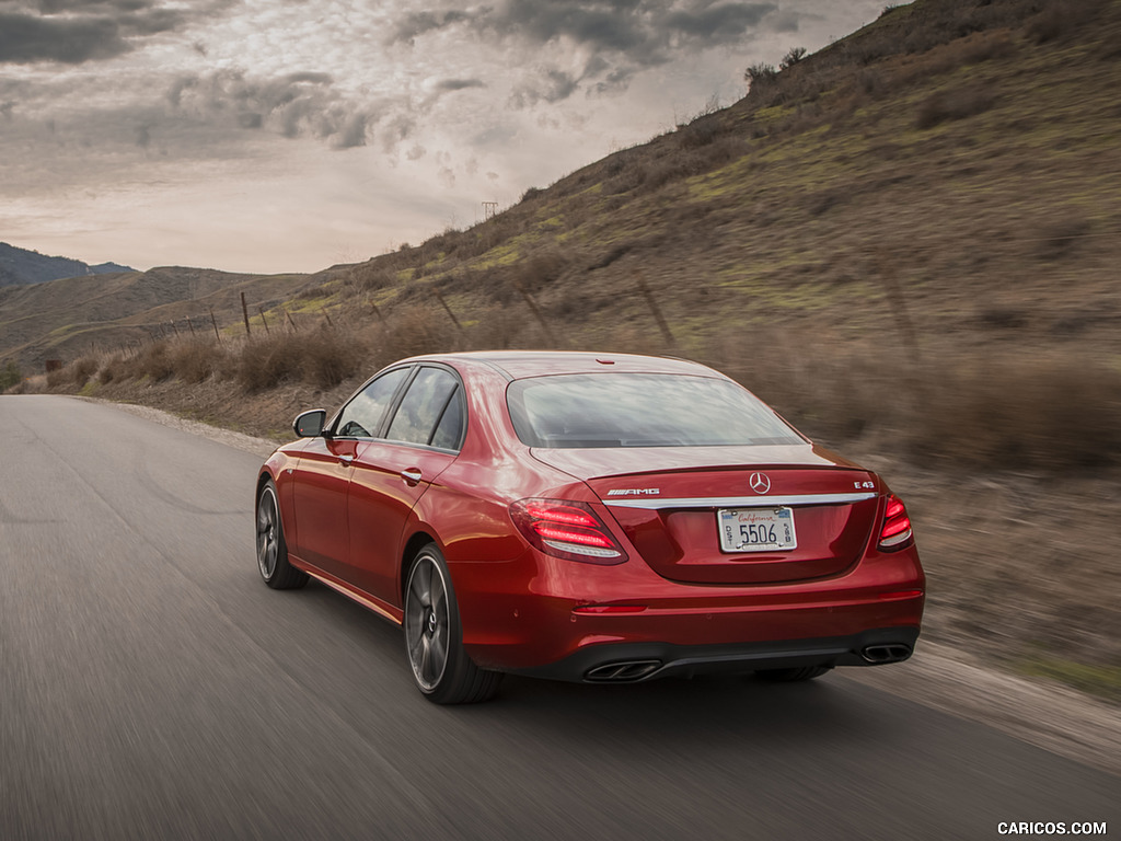 2017 Mercedes-AMG E43 Sedan (US-Spec) - Rear Three-Quarter