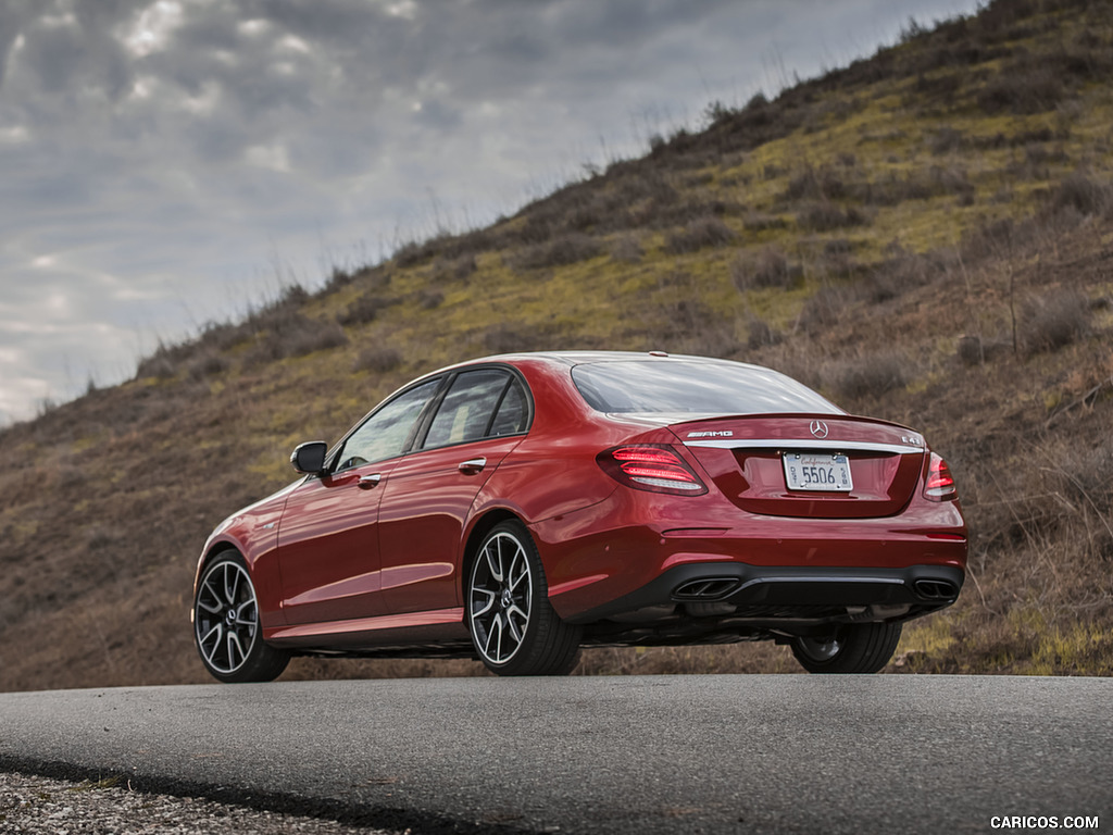 2017 Mercedes-AMG E43 Sedan (US-Spec) - Rear Three-Quarter