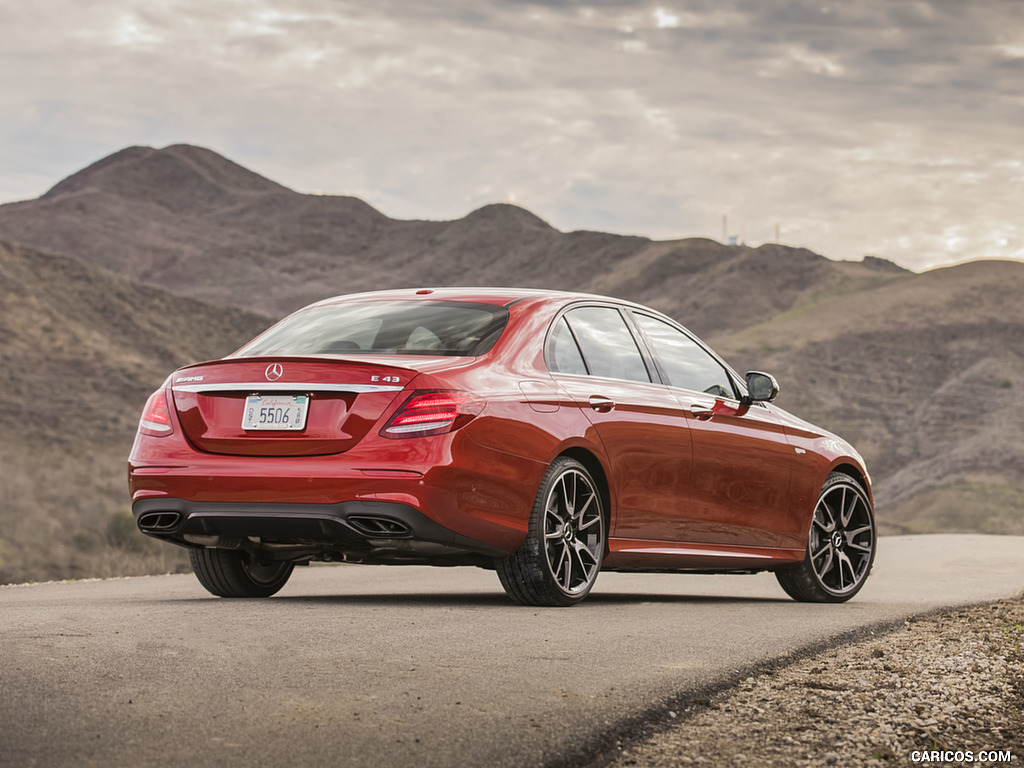 2017 Mercedes-AMG E43 Sedan (US-Spec) - Rear Three-Quarter