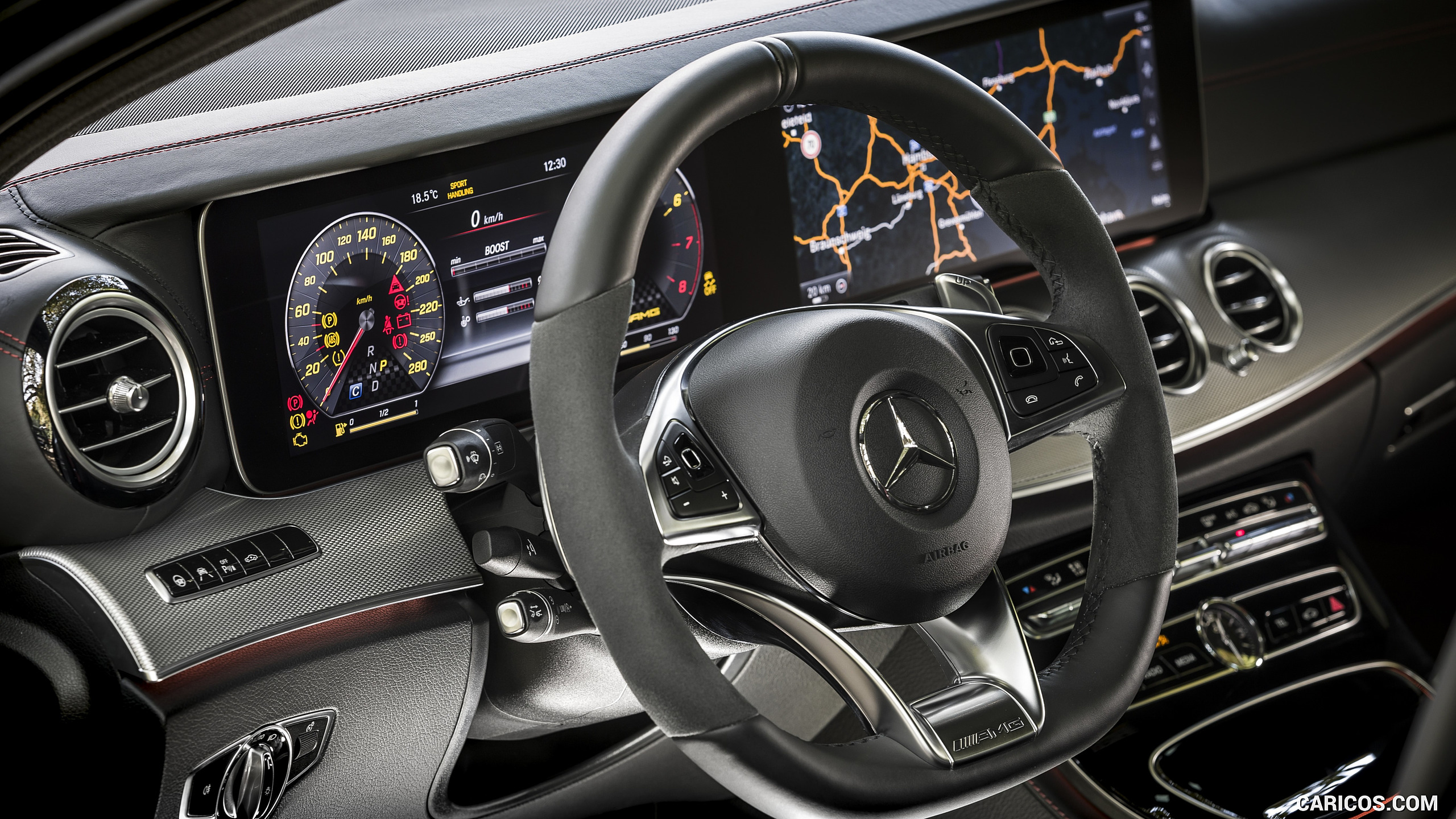 2017 Mercedes-AMG E43 Sedan - Interior, Steering Wheel, #51 of 71