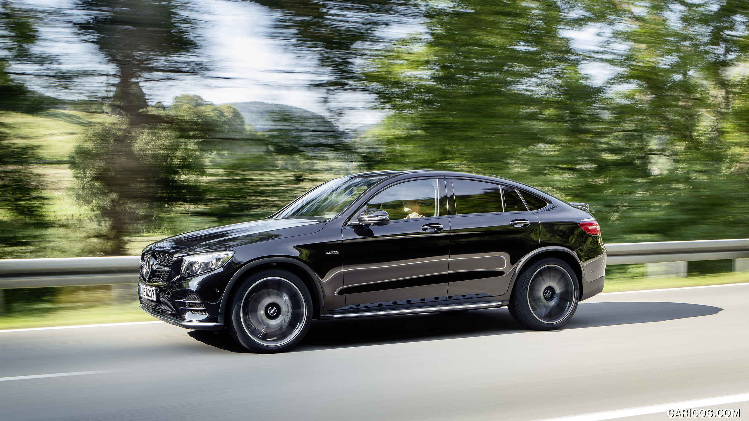 2017 Mercedes-AMG GLC 43 Coupé 4MATIC (Color: Obsidian Black) - Side, #6 of 83