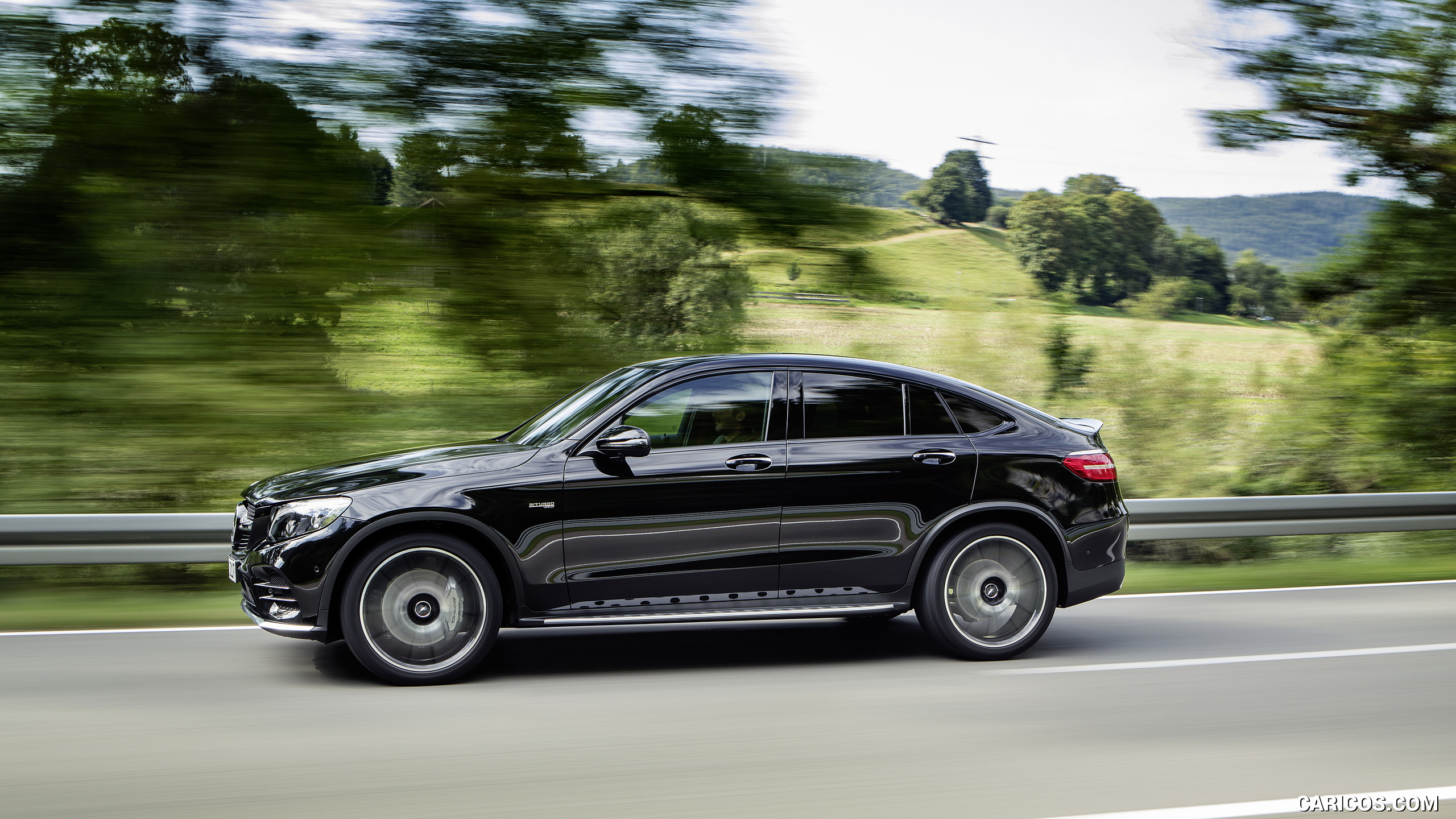 2017 Mercedes-AMG GLC 43 Coupé 4MATIC (Color: Obsidian Black) - Side, #7 of 83