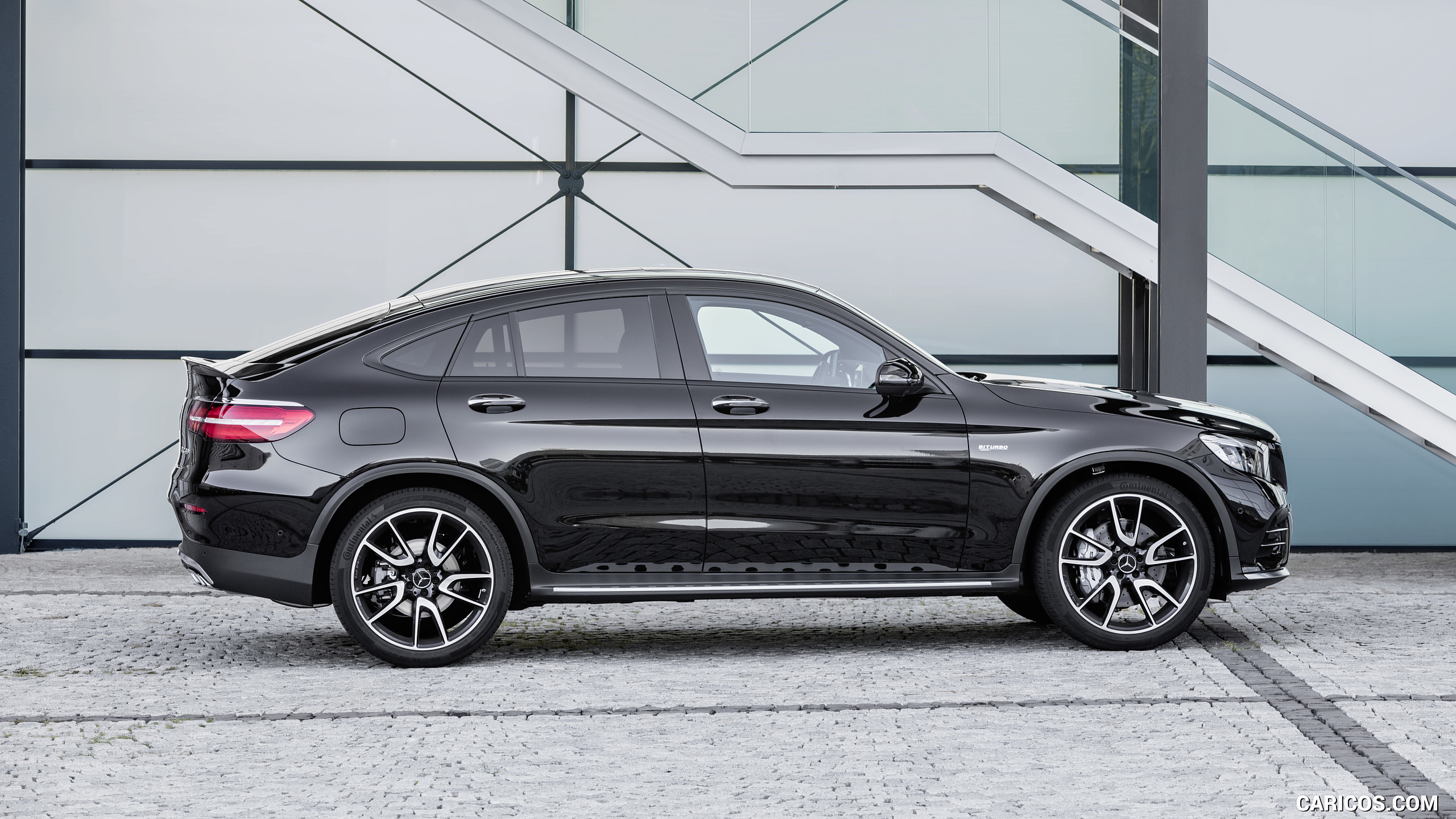 2017 Mercedes-AMG GLC 43 Coupé 4MATIC (Color: Obsidian Black) - Side, #12 of 83