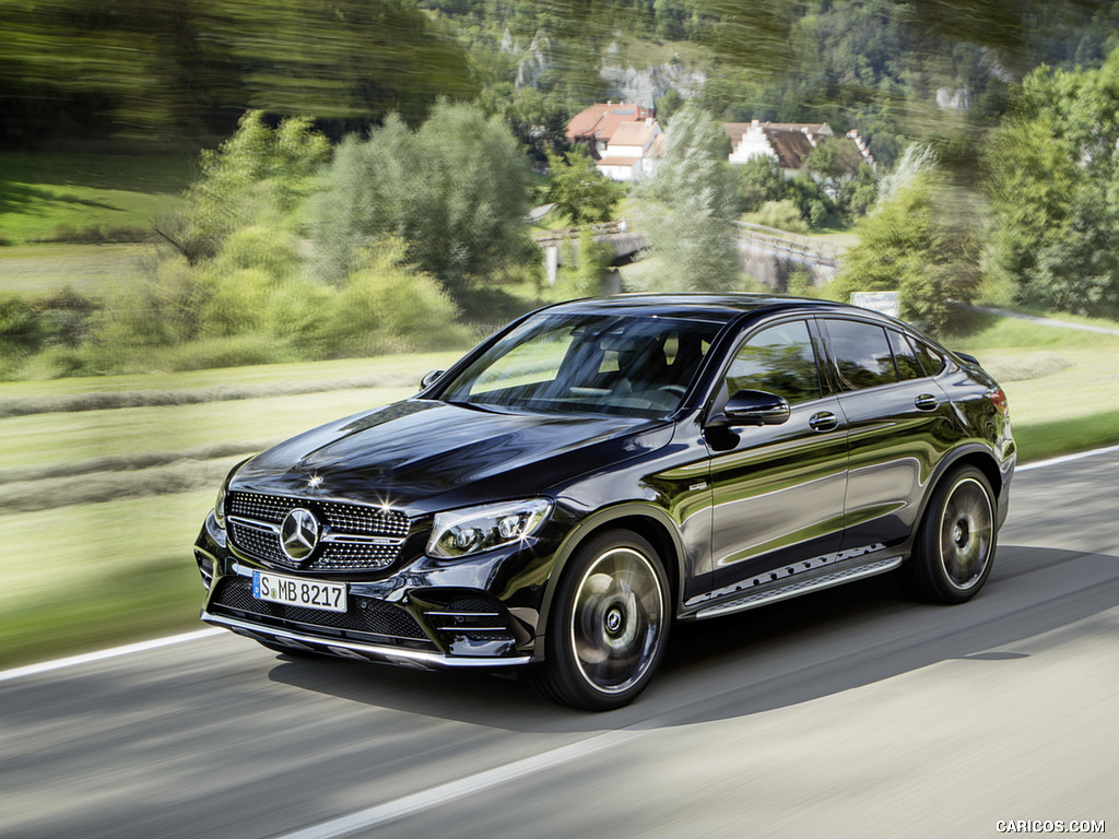 2017 Mercedes-AMG GLC 43 Coupé 4MATIC (Color: Obsidian Black) - Front Three-Quarter