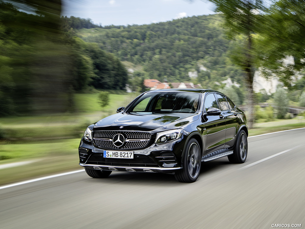 2017 Mercedes-AMG GLC 43 Coupé 4MATIC (Color: Obsidian Black) - Front Three-Quarter