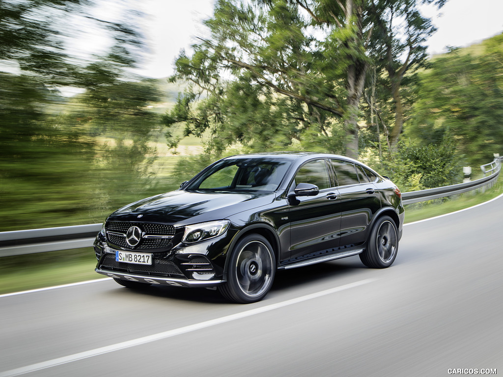 2017 Mercedes-AMG GLC 43 Coupé 4MATIC (Color: Obsidian Black) - Front Three-Quarter