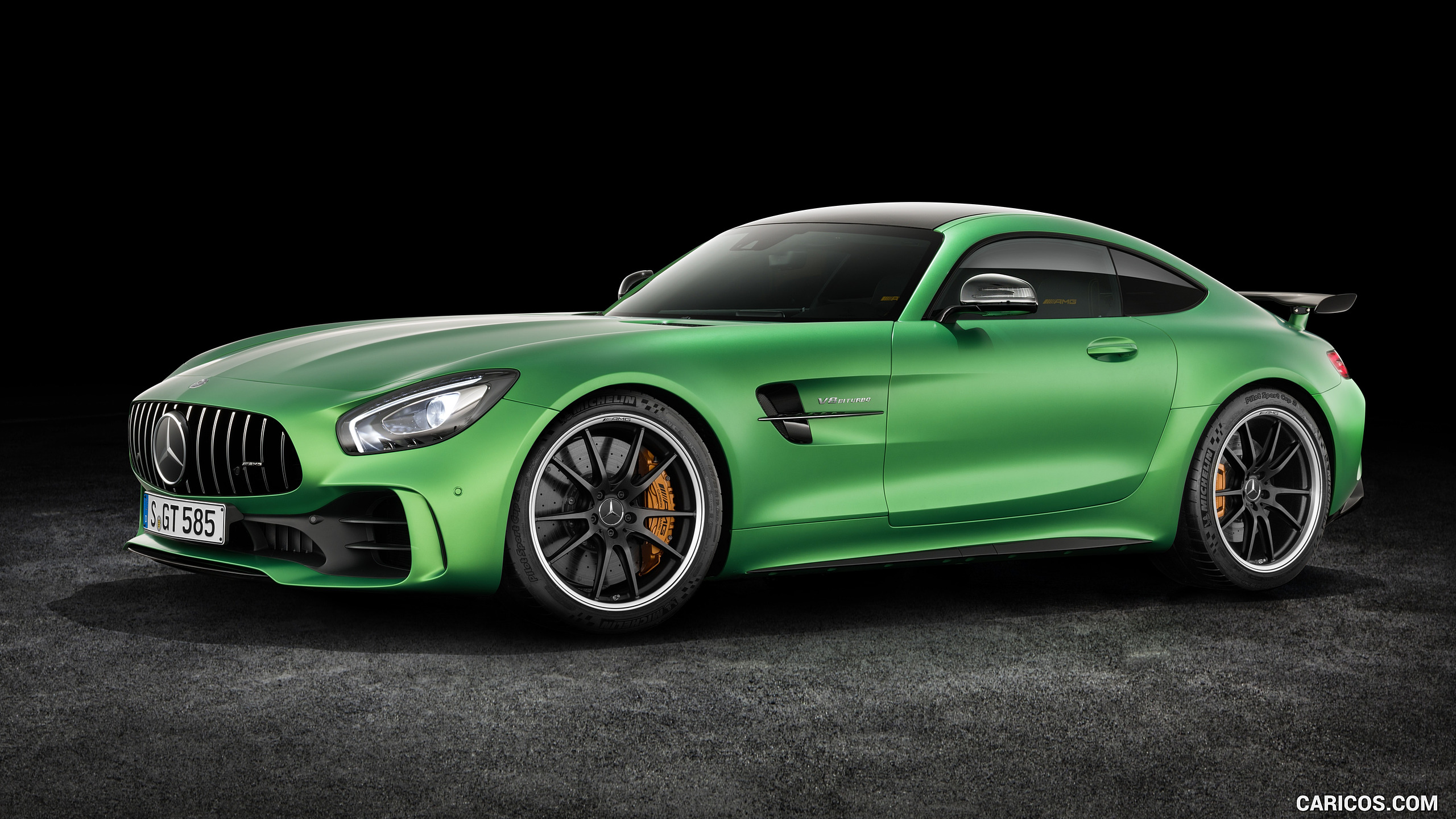 2017 Mercedes-AMG GT R (Color: Green Hell Magno) - Front Three-Quarter, #25 of 182