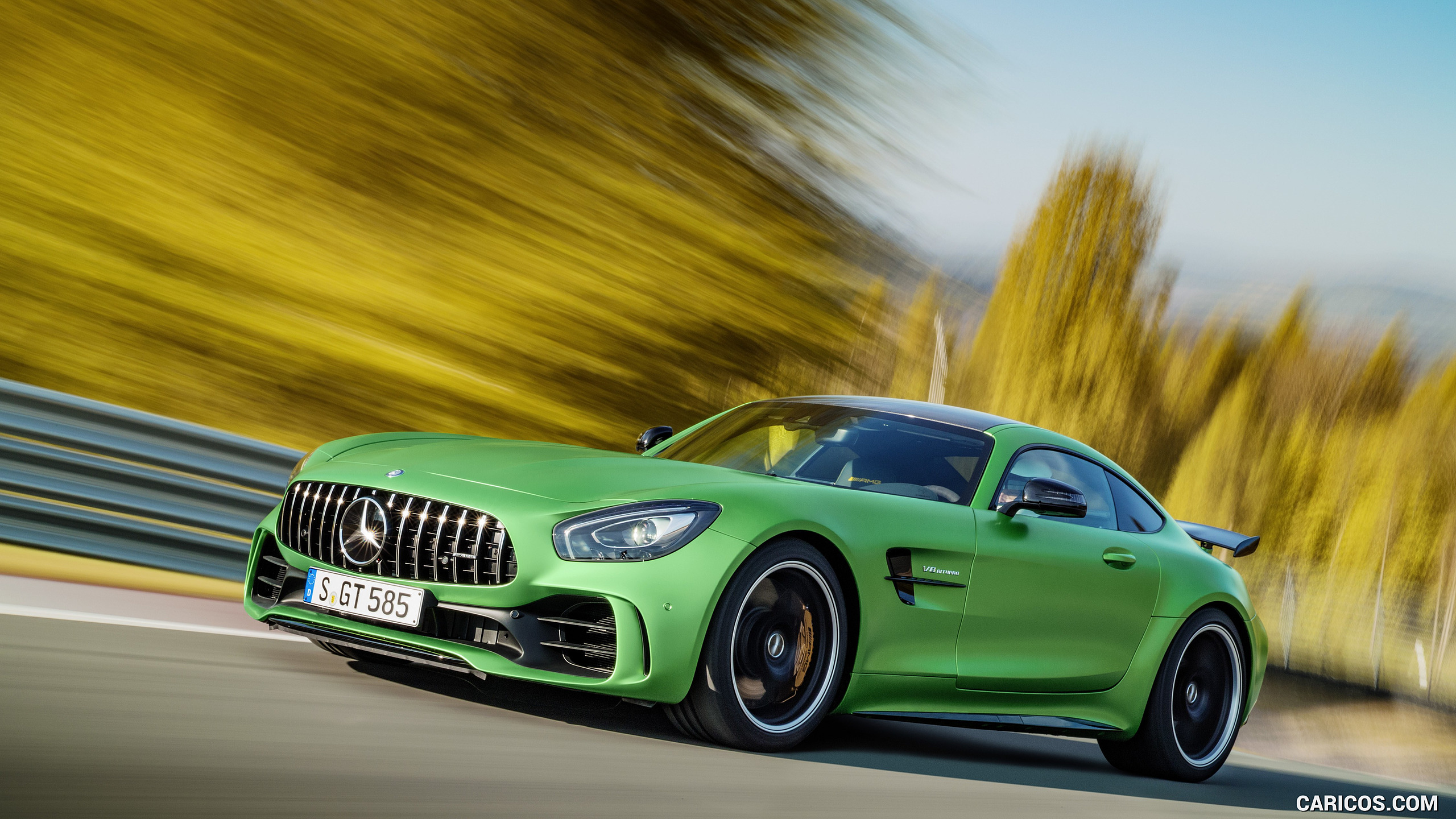 2017 Mercedes-AMG GT R at the Nurburgring (Color: Green Hell Magno) - Front Three-Quarter, #5 of 182