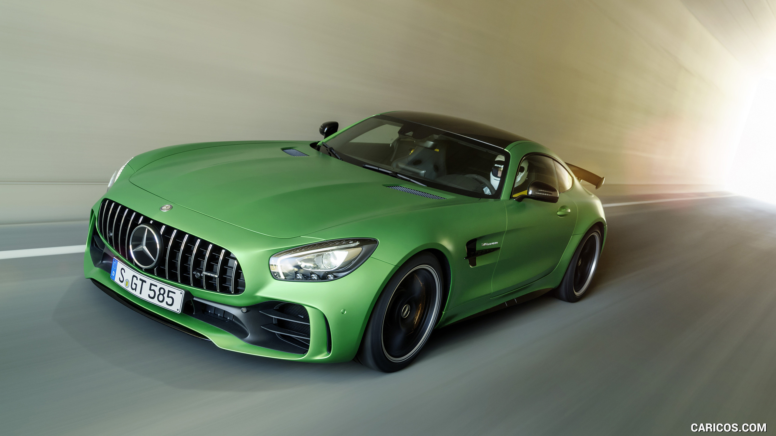 2017 Mercedes-AMG GT R at the Nurburgring (Color: Green Hell Magno) - Front Three-Quarter, #43 of 182