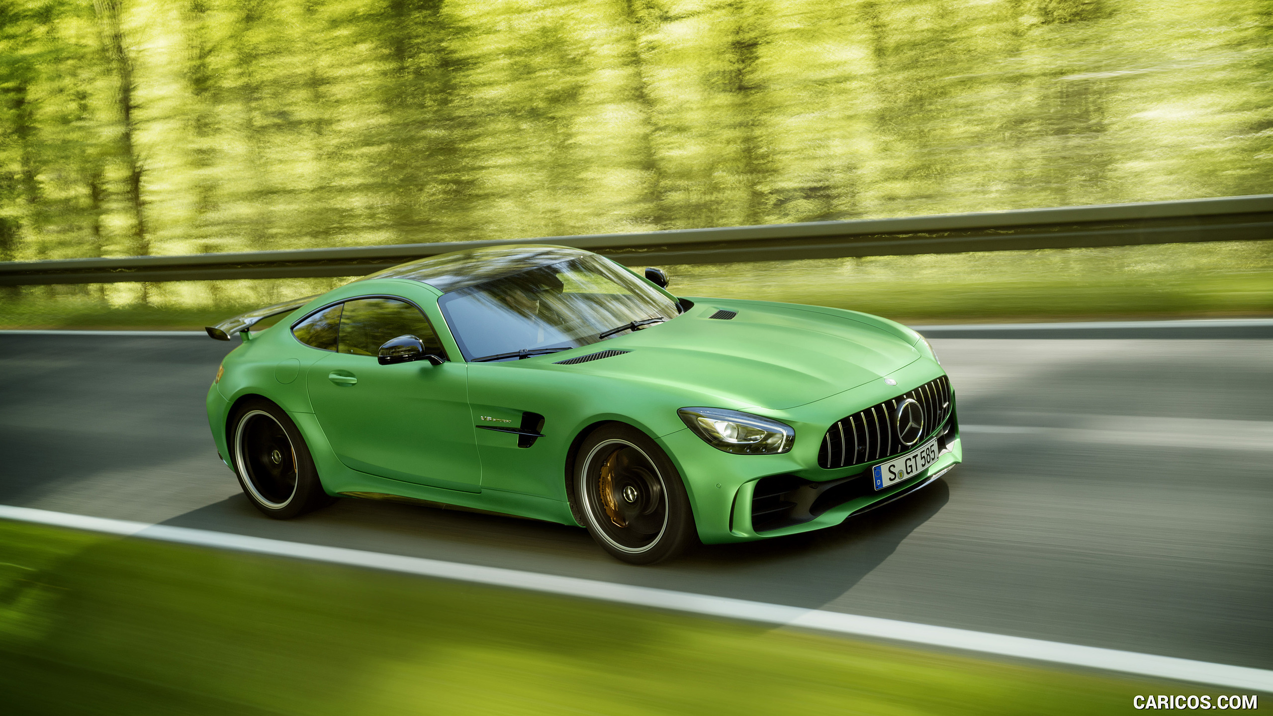 2017 Mercedes-AMG GT R at the Nurburgring (Color: Green Hell Magno) - Front Three-Quarter, #49 of 182