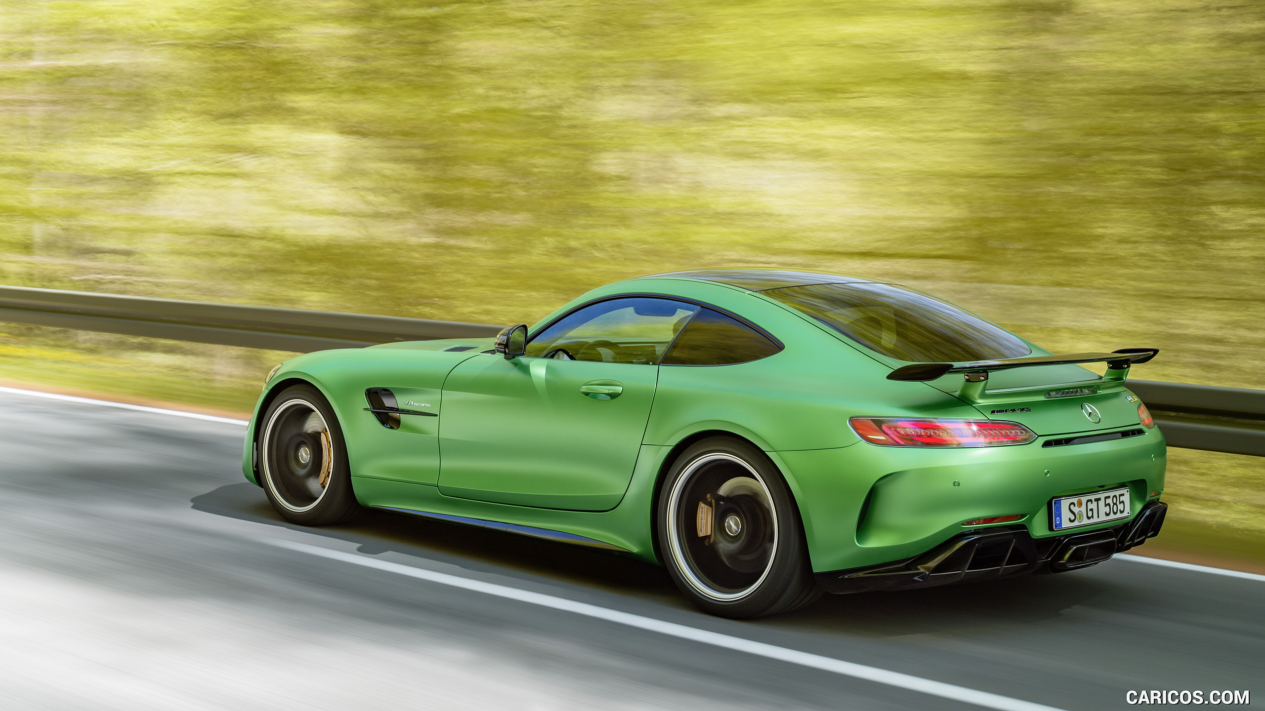 2017 Mercedes-AMG GT R at the Nurburgring (Color: Green Hell Magno) - Rear Three-Quarter, #8 of 182