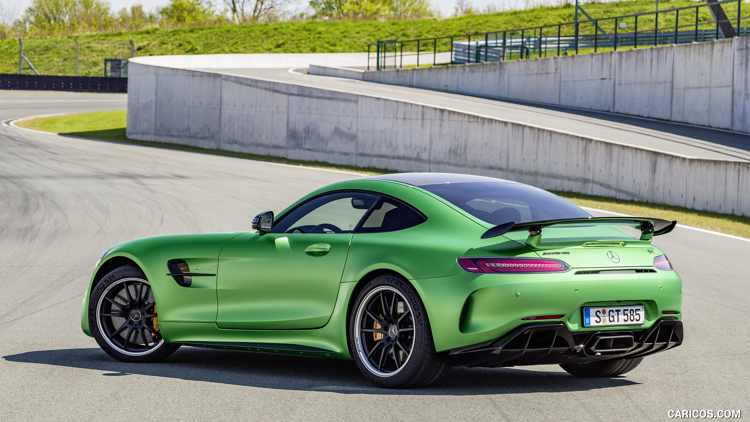 2017 Mercedes-AMG GT R at the Nurburgring (Color: Green Hell Magno) - Rear Three-Quarter, #39 of 182
