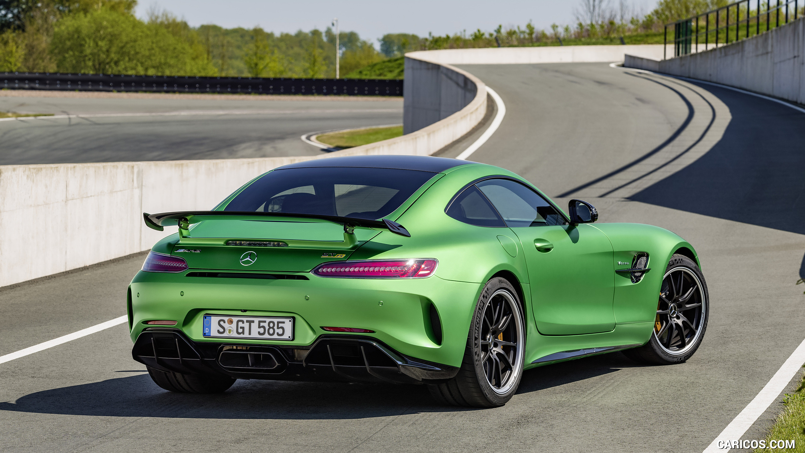 2017 Mercedes-AMG GT R at the Nurburgring (Color: Green Hell Magno) - Rear Three-Quarter, #41 of 182