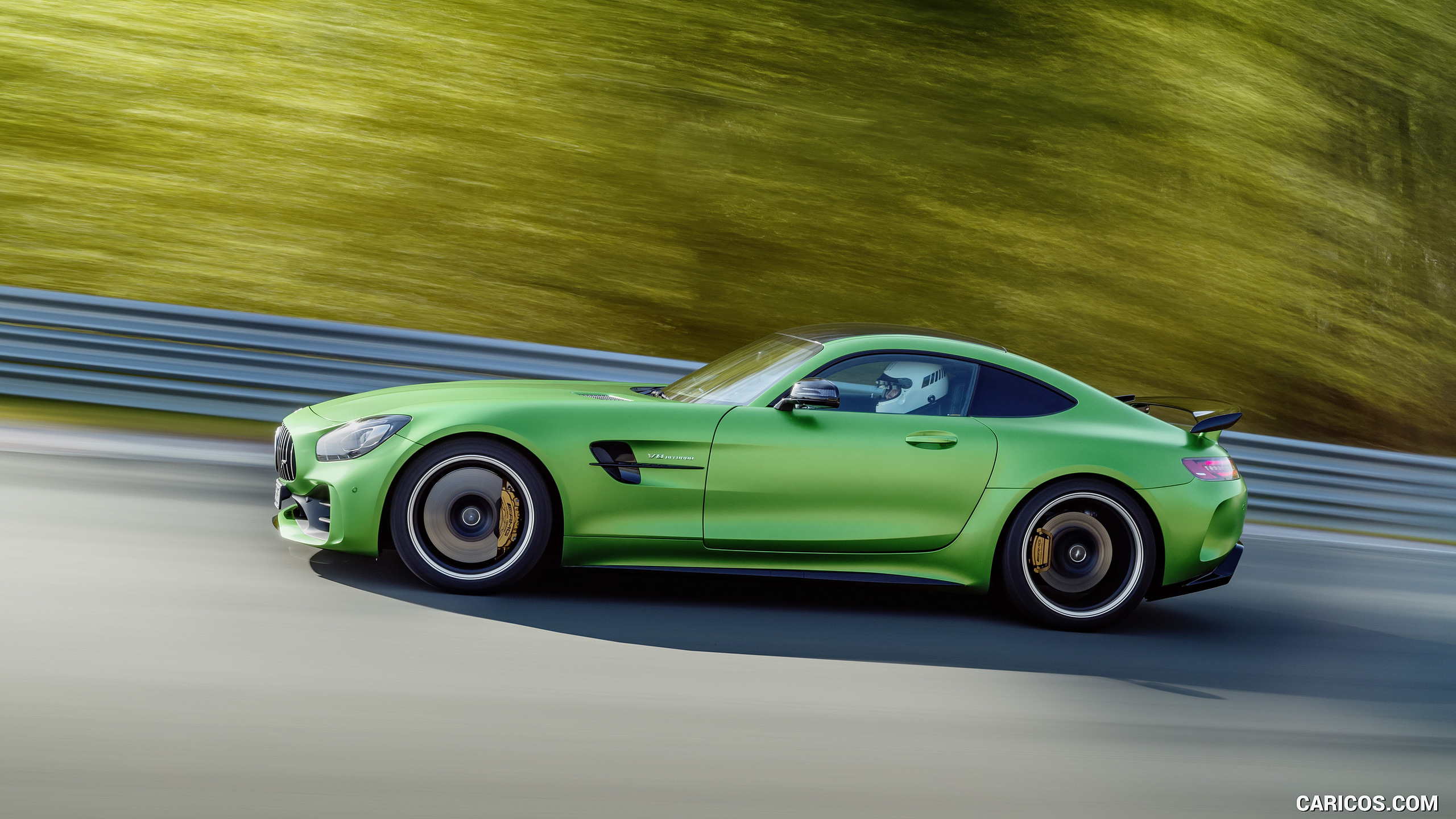 2017 Mercedes-AMG GT R at the Nurburgring (Color: Green Hell Magno) - Side, #6 of 182