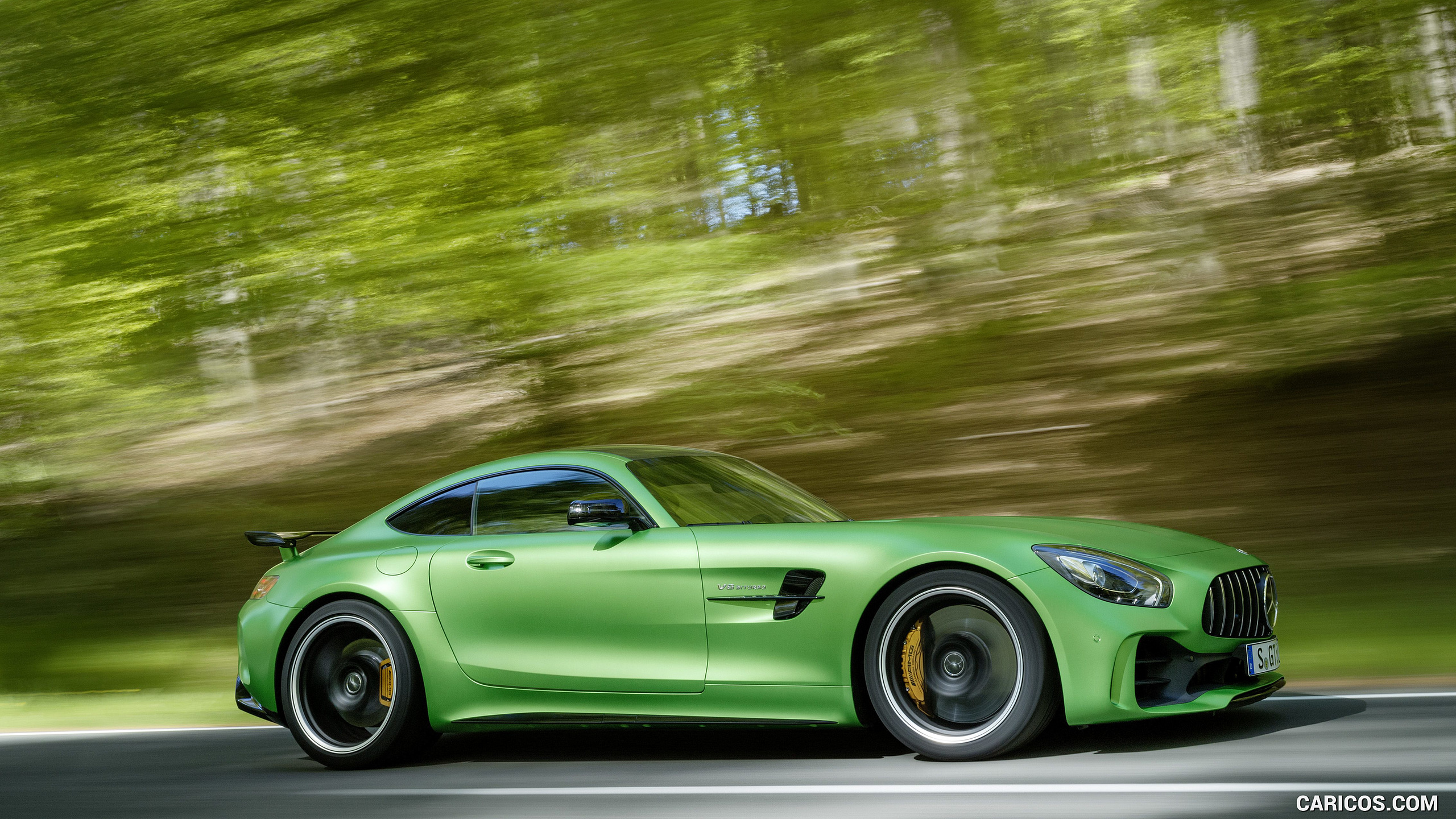 2017 Mercedes-AMG GT R at the Nurburgring (Color: Green Hell Magno) - Side, #7 of 182