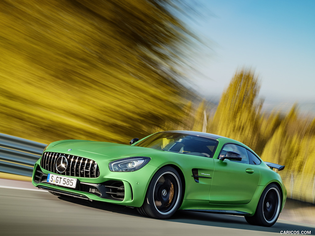 2017 Mercedes-AMG GT R at the Nurburgring (Color: Green Hell Magno) - Front Three-Quarter