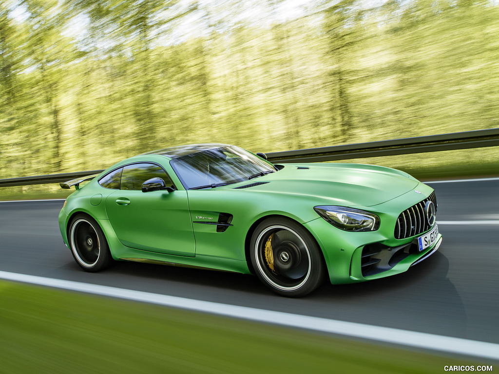 2017 Mercedes-AMG GT R at the Nurburgring (Color: Green Hell Magno) - Front Three-Quarter