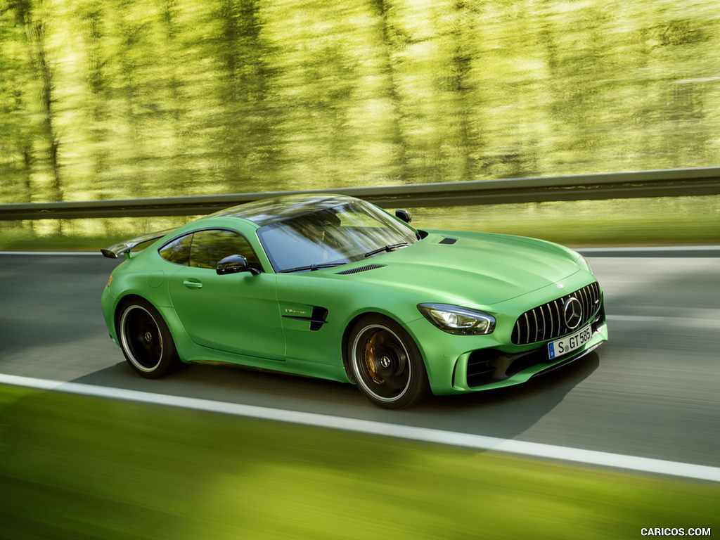 2017 Mercedes-AMG GT R at the Nurburgring (Color: Green Hell Magno) - Front Three-Quarter