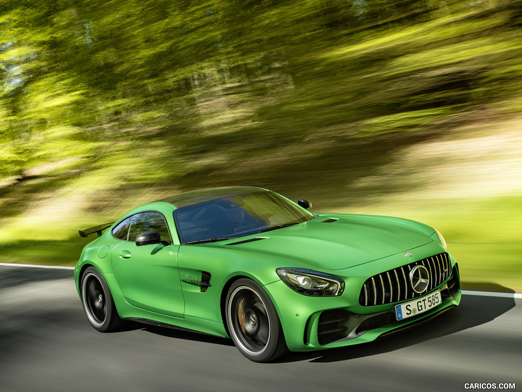 2017 Mercedes-AMG GT R at the Nurburgring (Color: Green Hell Magno) - Front Three-Quarter