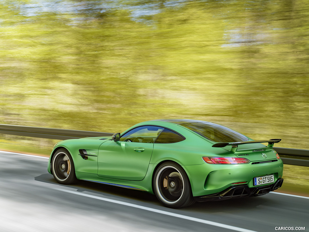 2017 Mercedes-AMG GT R at the Nurburgring (Color: Green Hell Magno) - Rear Three-Quarter