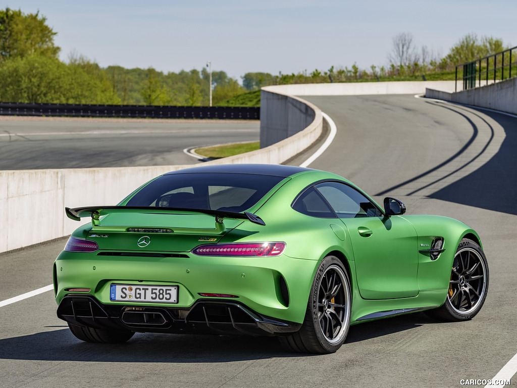 2017 Mercedes-AMG GT R at the Nurburgring (Color: Green Hell Magno) - Rear Three-Quarter