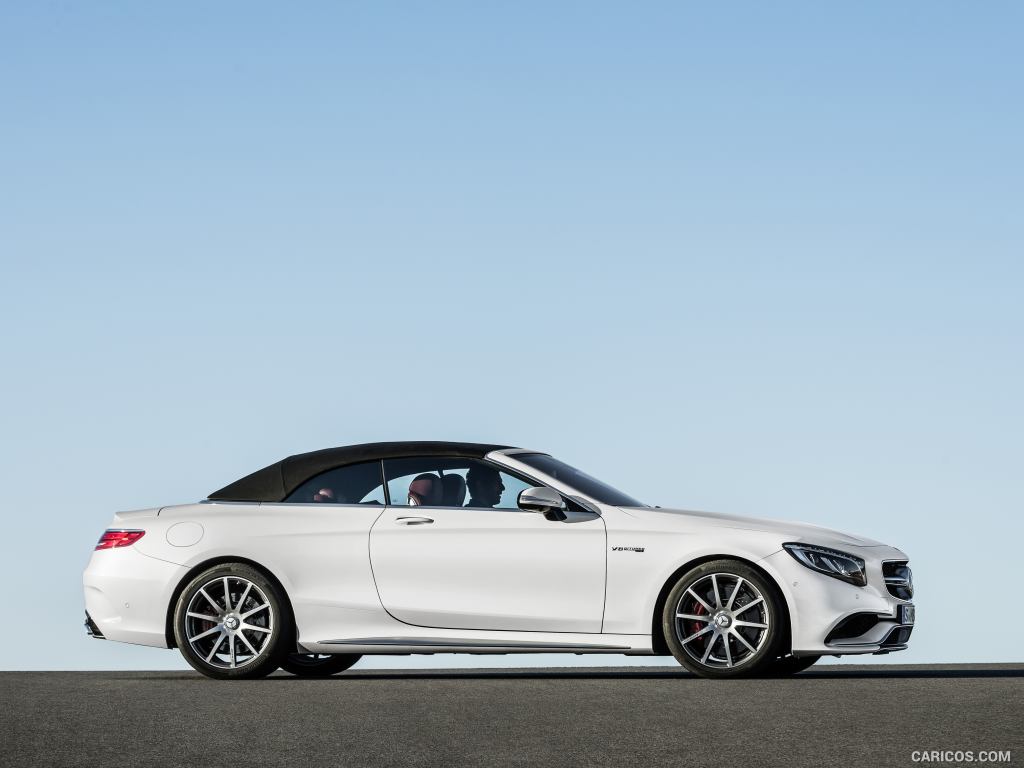 2017 Mercedes-AMG S63 4MATIC Cabriolet (Designo Diamond White Bright) - Top Closed