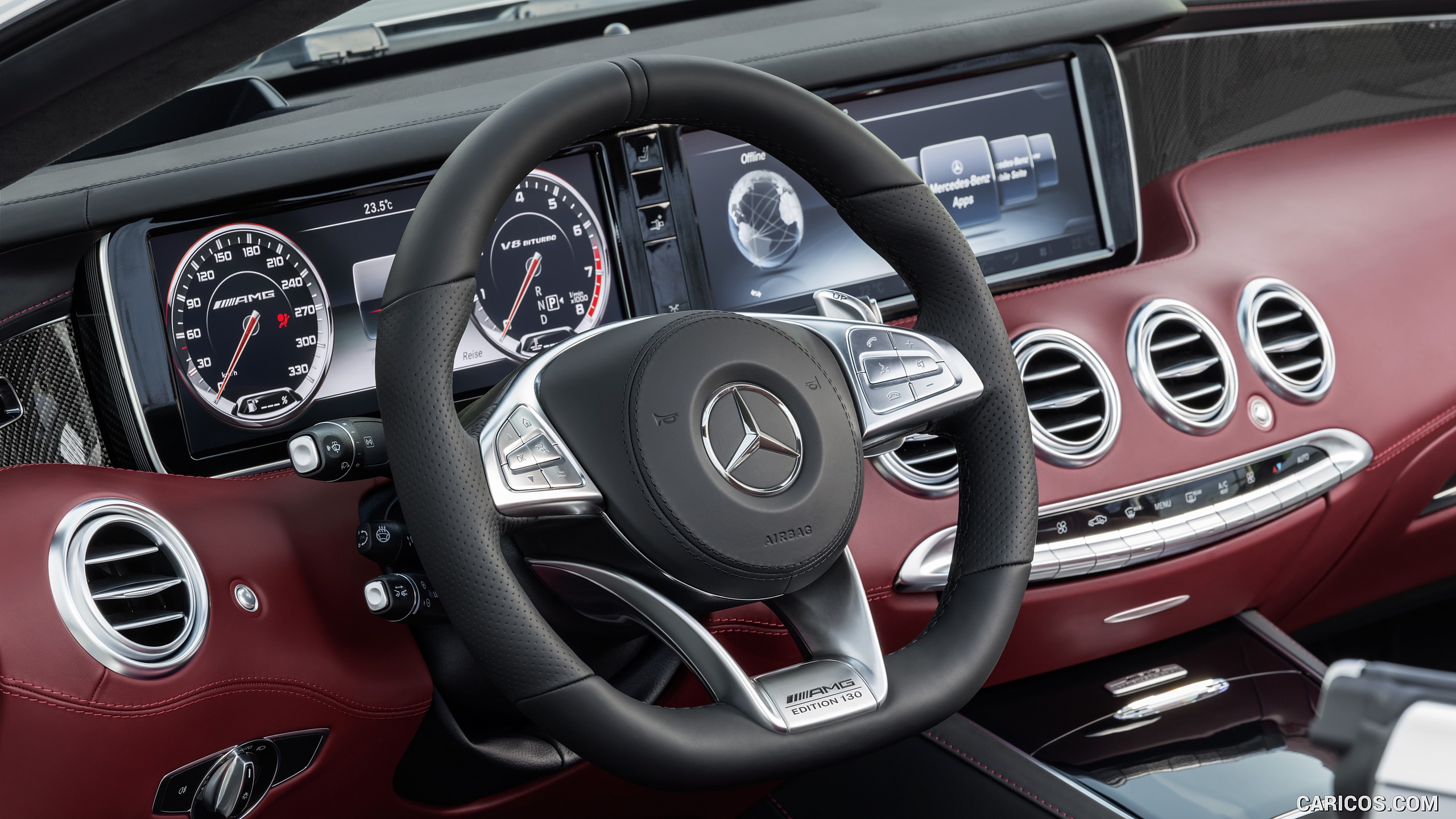 2017 Mercedes-AMG S63 Cabriolet Edition 130 (Color: Alubeam Silver; Fabric Soft Top: Red) - Interior, Detail, #19 of 21
