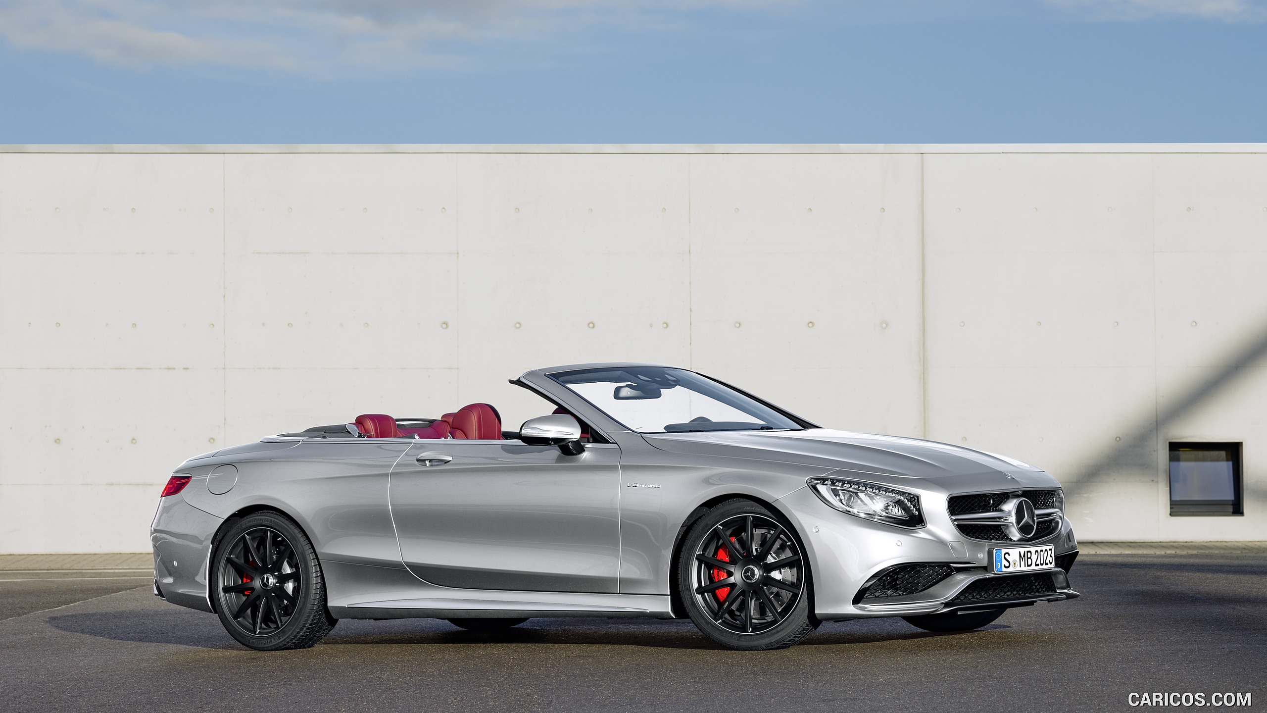 2017 Mercedes-AMG S63 Cabriolet Edition 130 (Color: Alubeam Silver; Fabric Soft Top: Red) - Side, #3 of 21