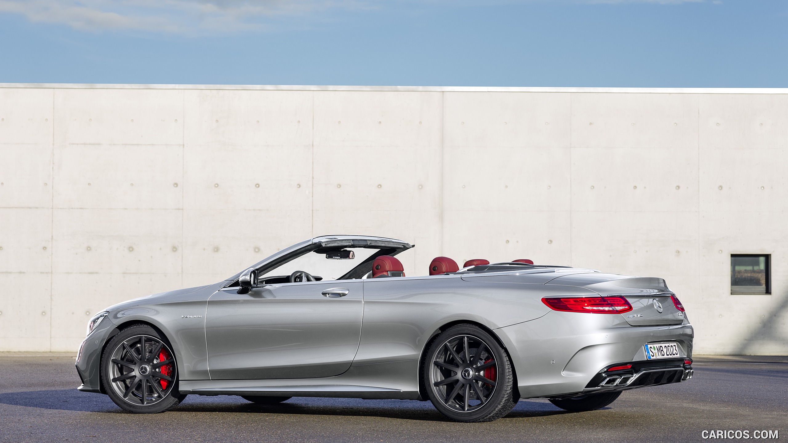 2017 Mercedes-AMG S63 Cabriolet Edition 130 (Color: Alubeam Silver; Fabric Soft Top: Red) - Side, #5 of 21